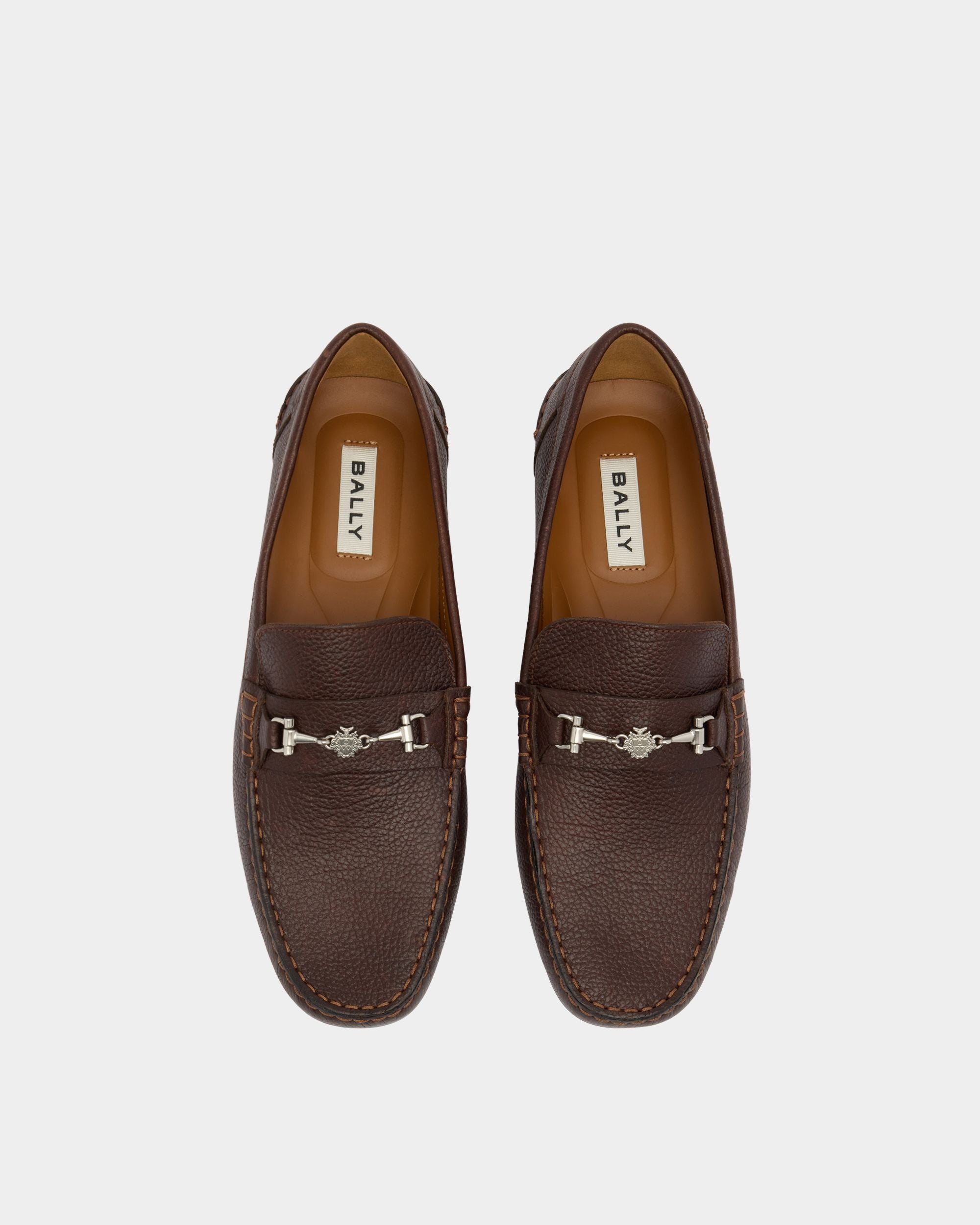 Bally Global - Chaussure Driver Clay En Cuir Grainé Marron - Marron
