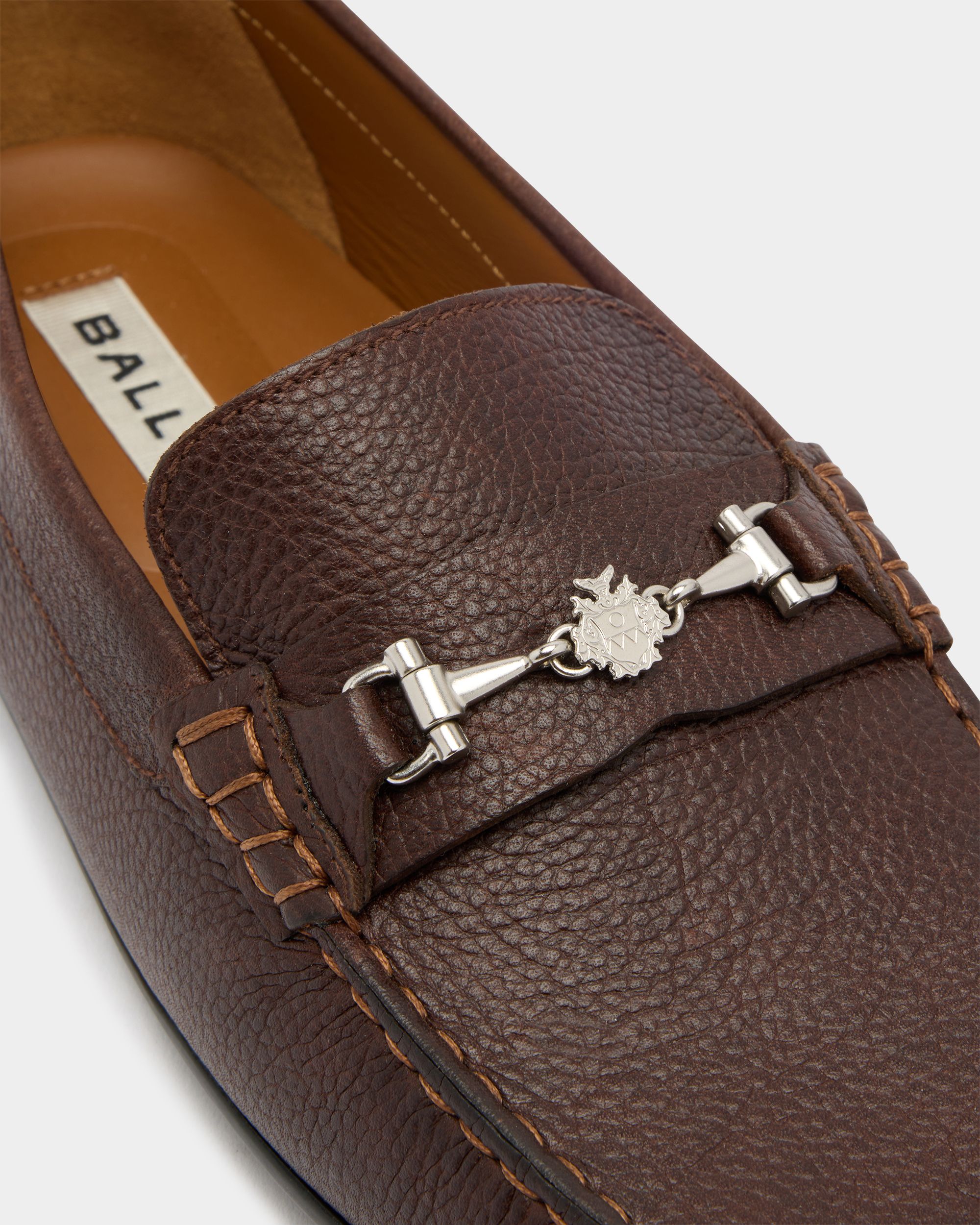 Bally Global - Chaussure Driver Clay En Cuir Grainé Marron - Marron