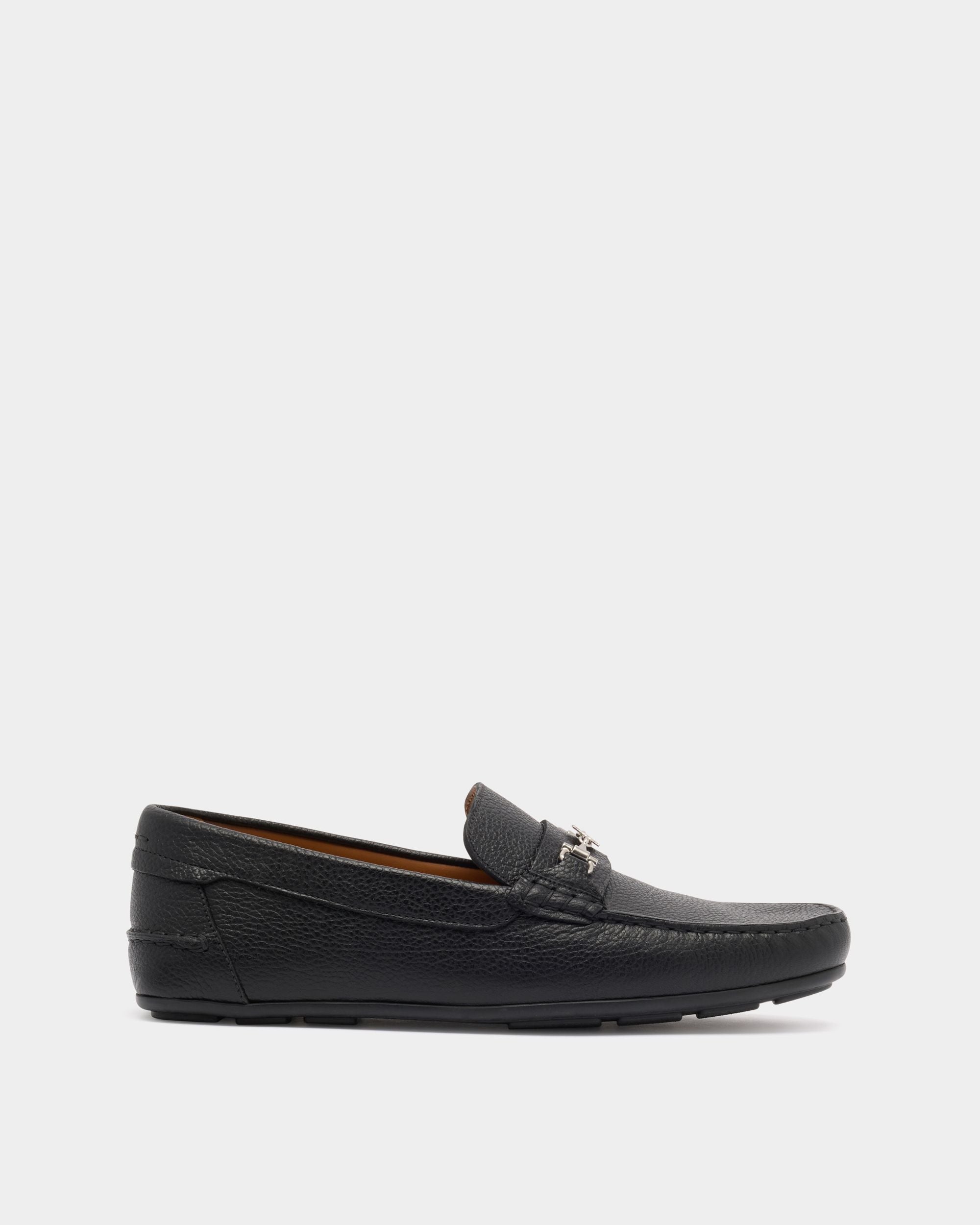 Bally Global - Zapato Driver Clay De Piel Granulada Negra - Negro