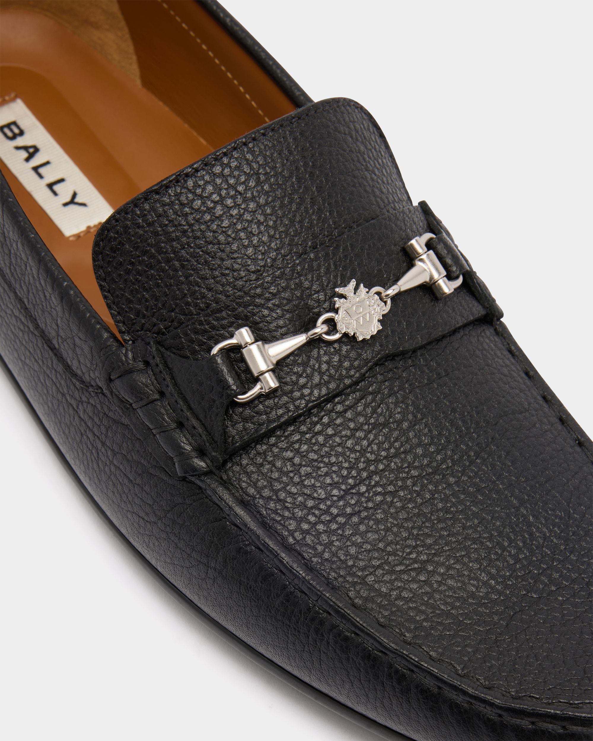 Bally Global - Zapato Driver Clay De Piel Granulada Negra - Negro