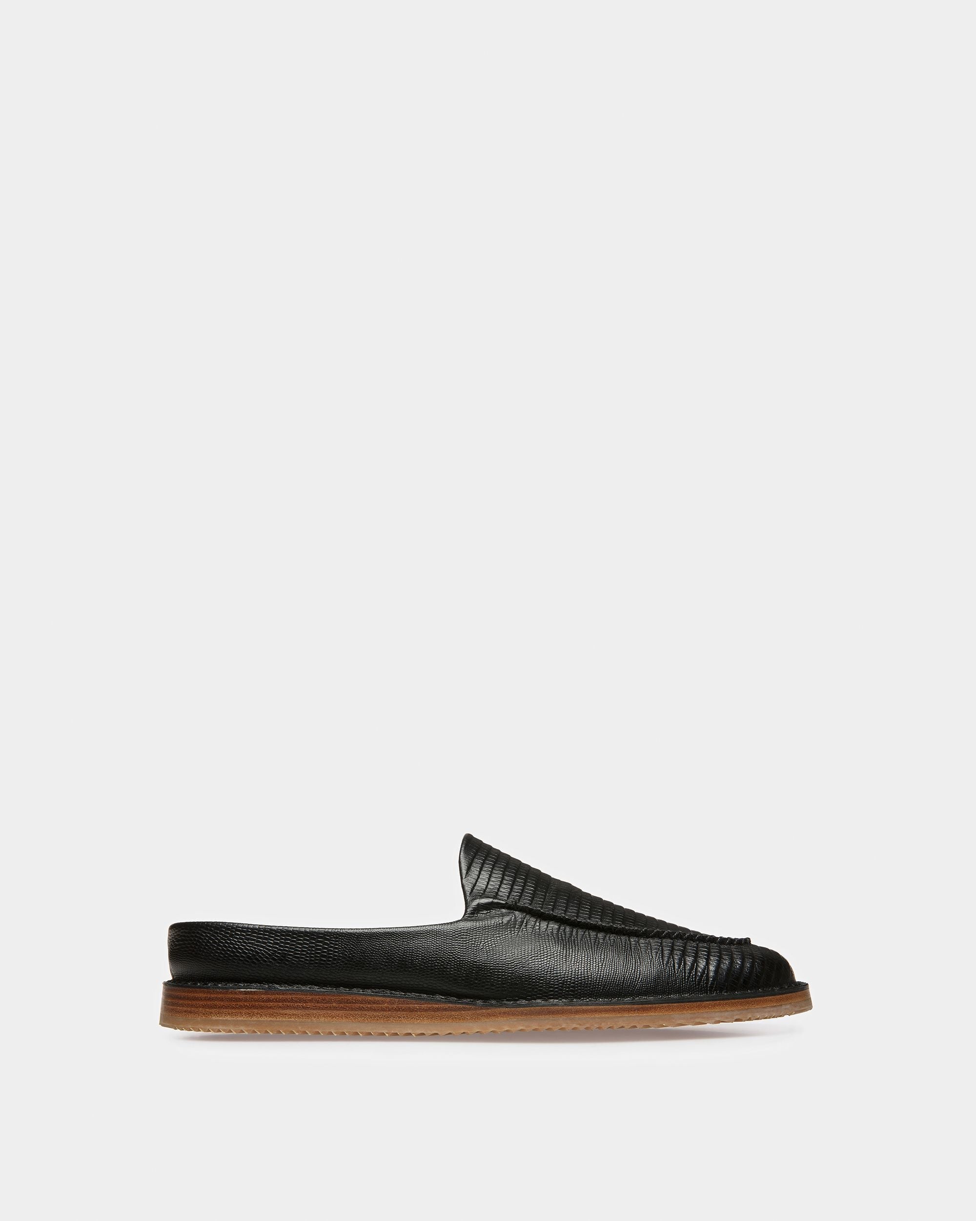Bally Global - Fosko Leather Slippers In Black - Black
