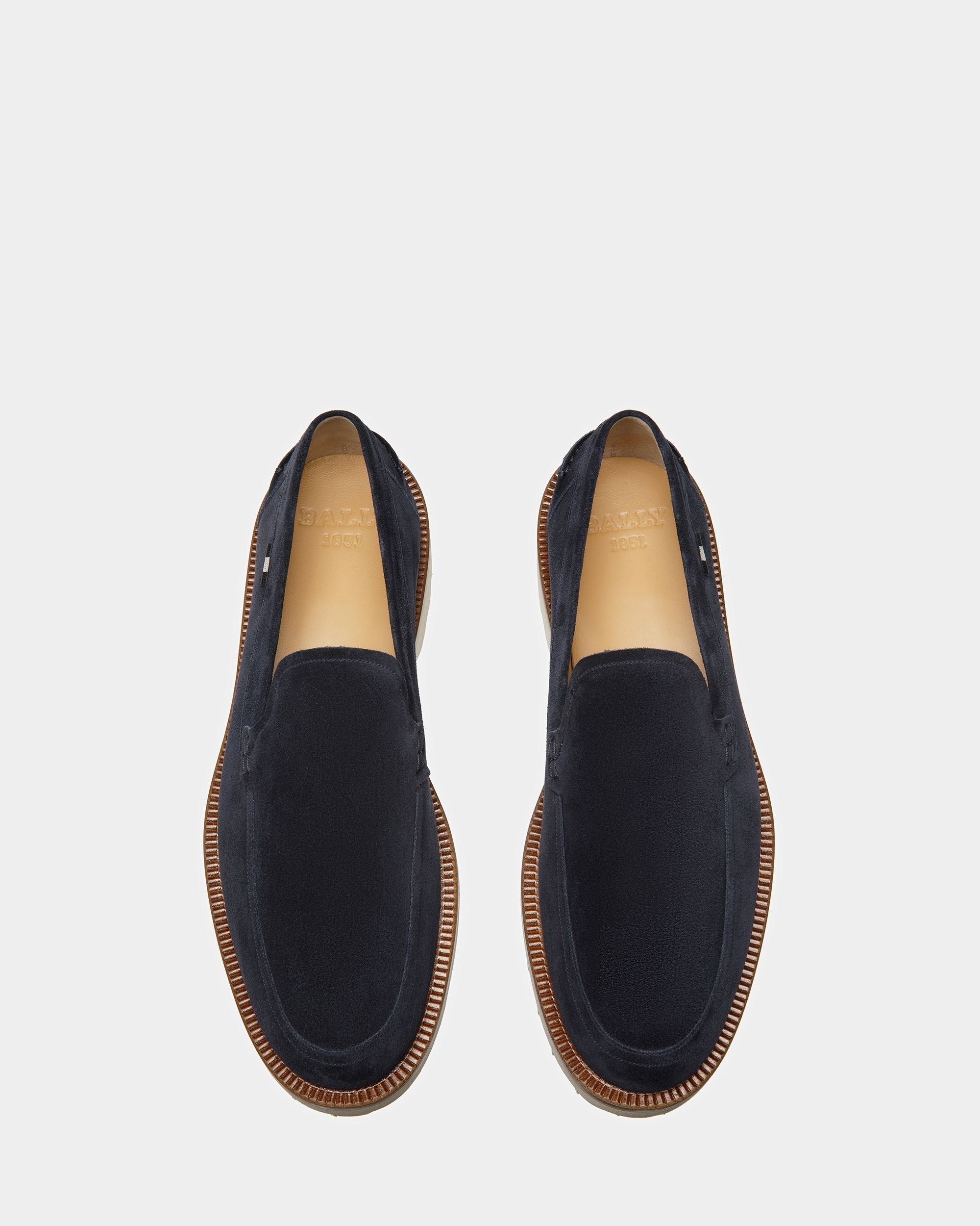 Bally Global - Novald Leather Loafers In Midnight - Azul