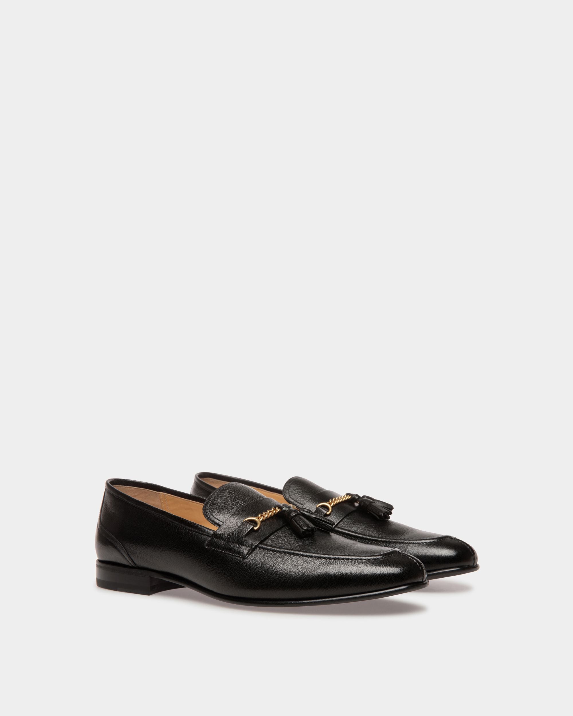 Bally Global - Suisse Loafers In Black Leather - Negro