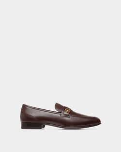 Mocasín Suisse De Piel Granulada Marrón