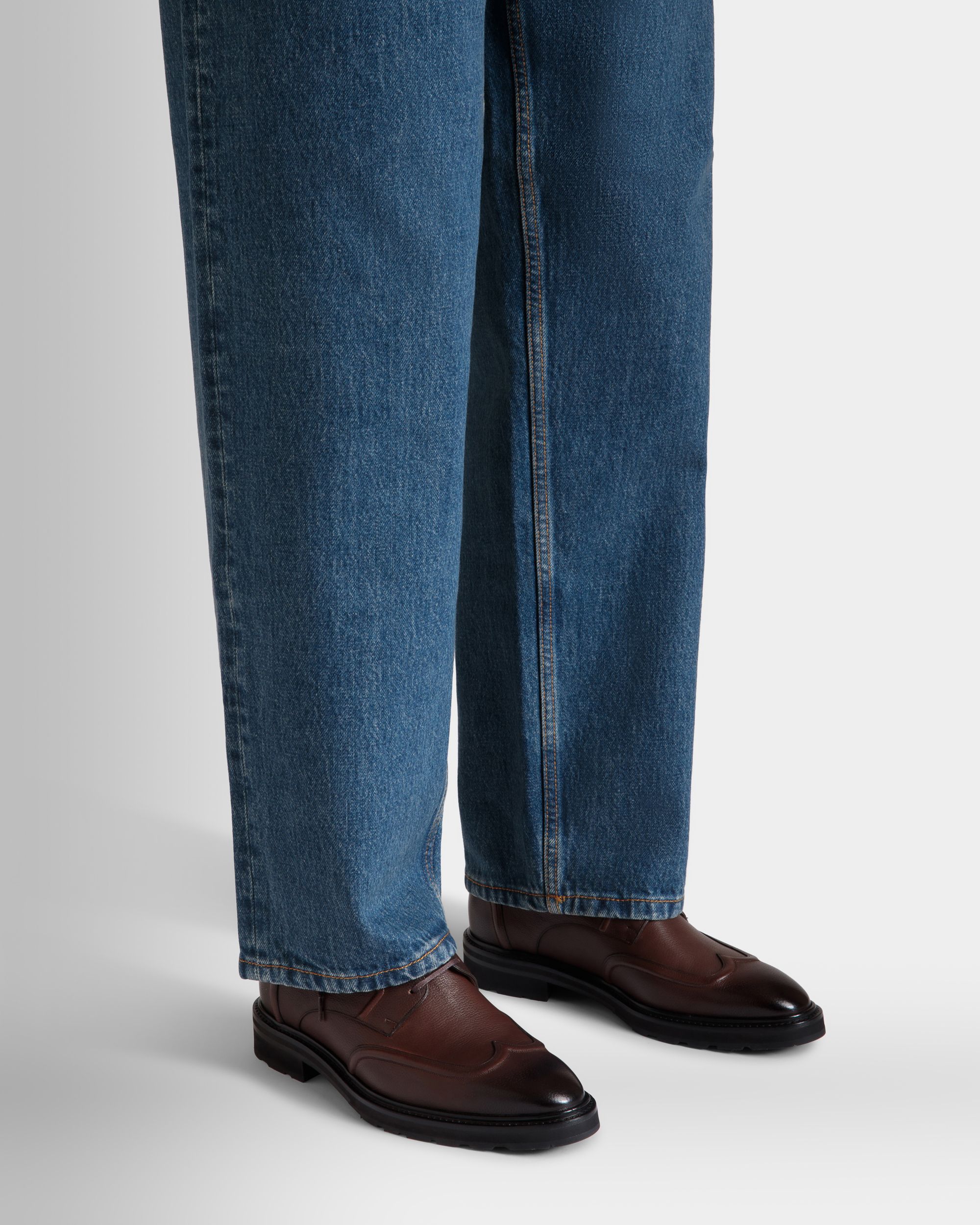 Bally Global - Meyrin Derby in Brown Leather - Brown