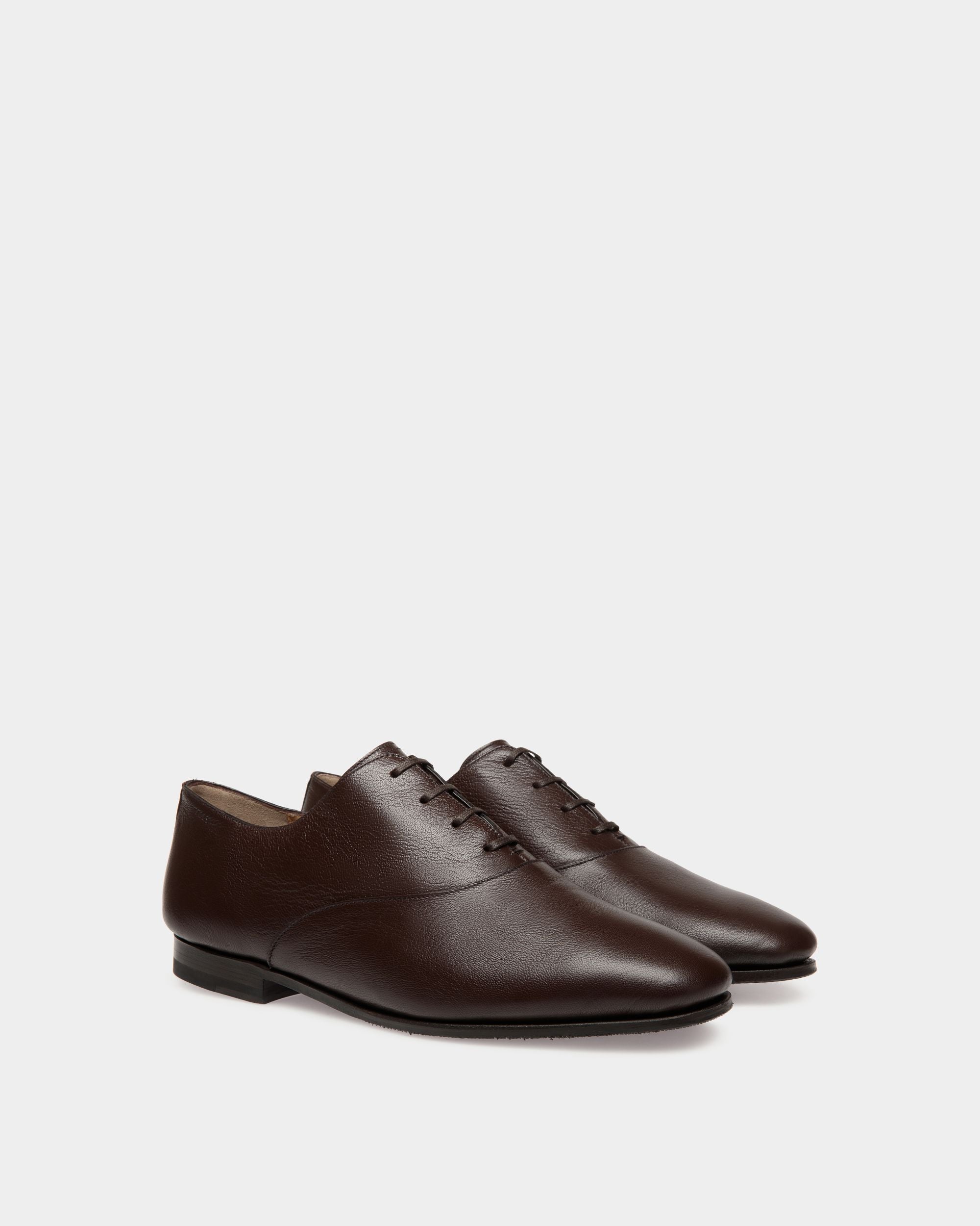 Bally Global - Plume Oxford in Brown Grained Leather - Brown
