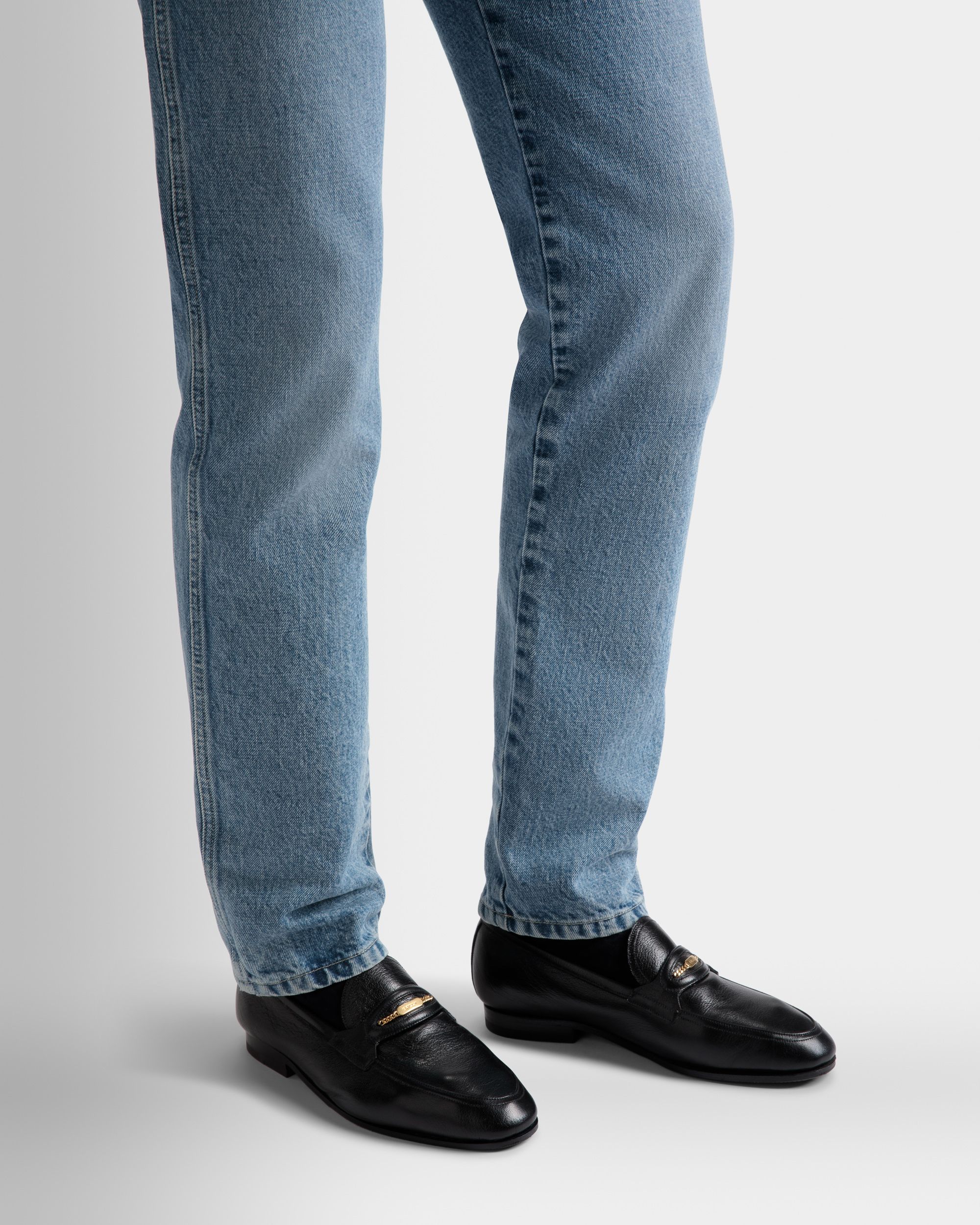 Bally Global - Mocasines Pesek De Piel Negra - Negro