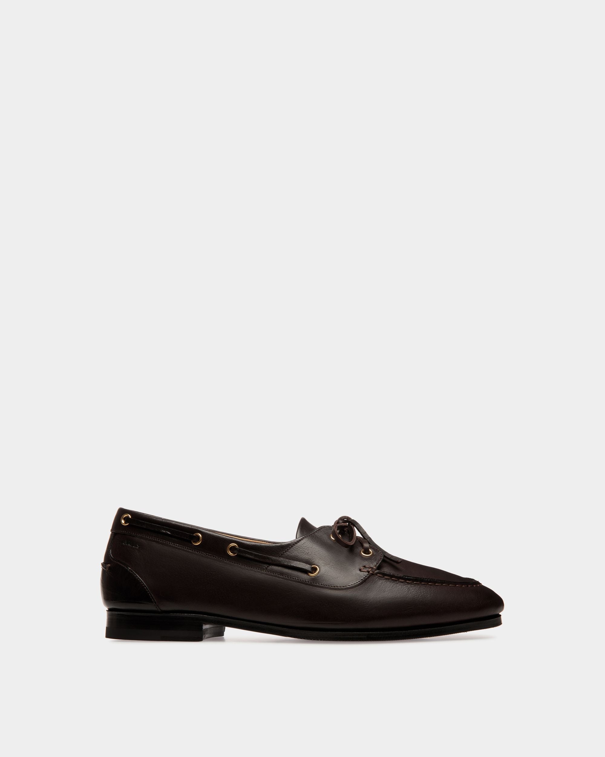 Bally Global - Plume Moccasin in Dark Brown Leather - Brown