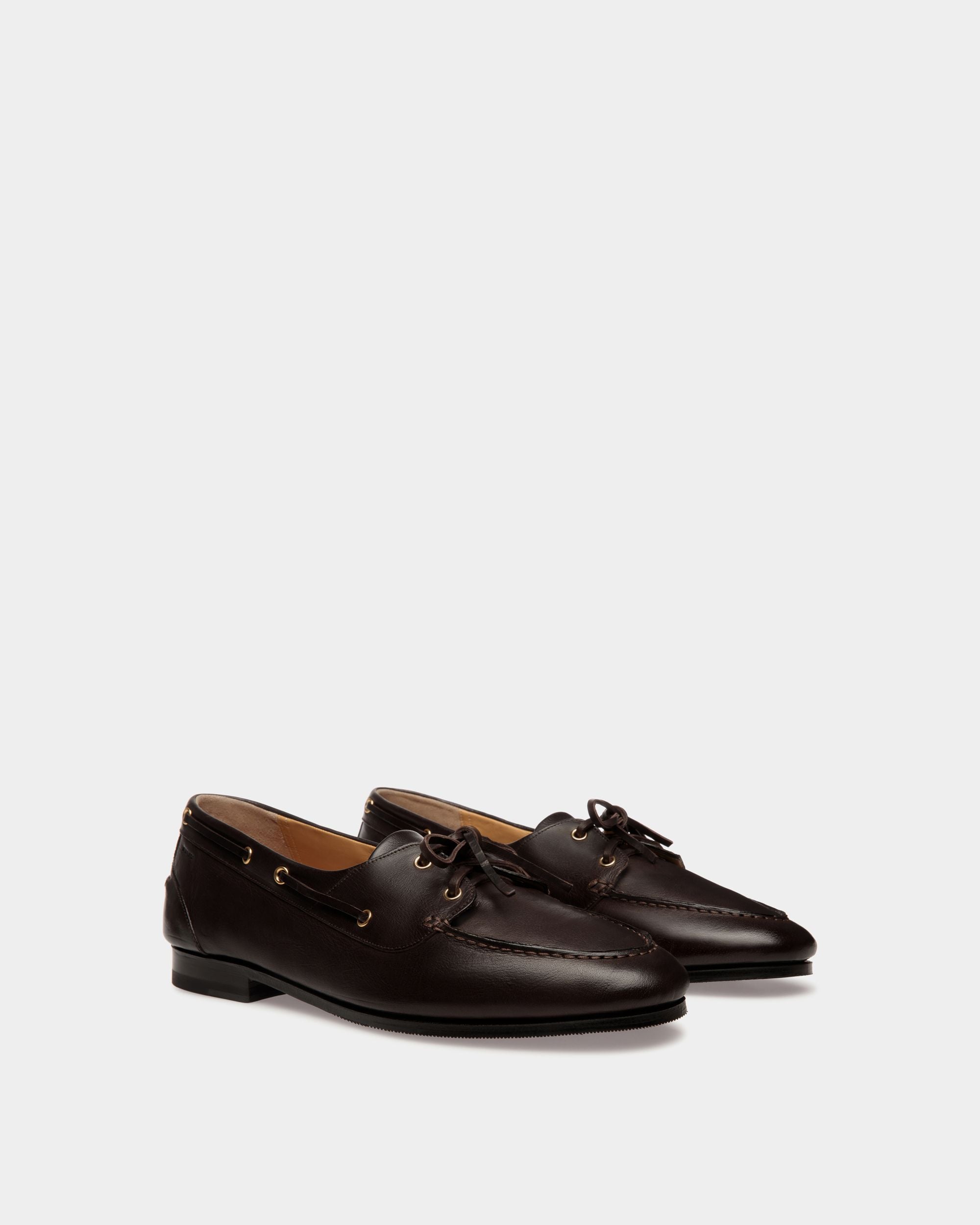 Bally Global - Plume Moccasin in Dark Brown Leather - Brown