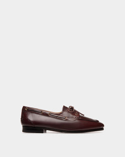 Plume Moccasin in Burgundy Leather
