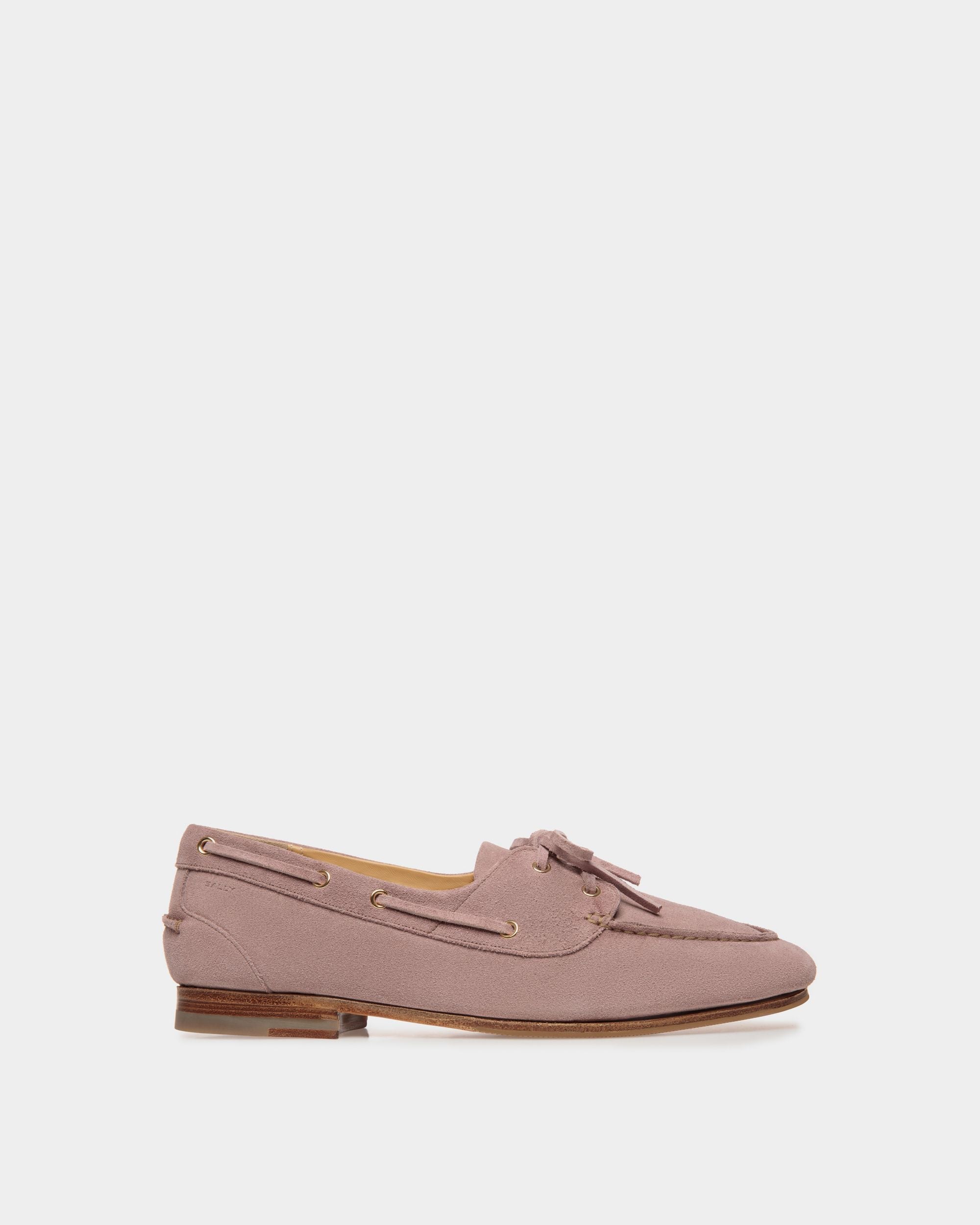 Bally Global - Plume Moccasin in Light Mauve Suede - Pink