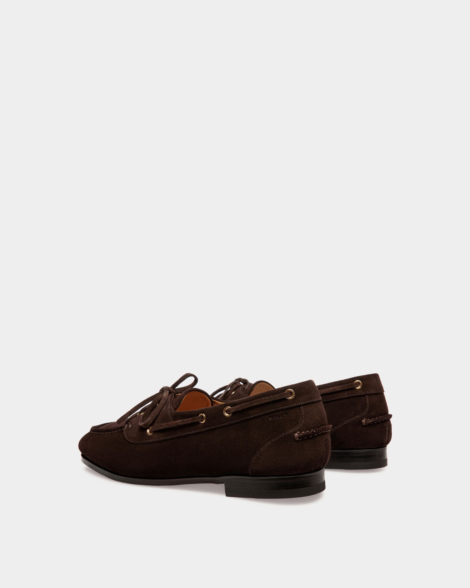 Bally Global - Mocasín Plume De Ante Marrón Oscuro - Marrón
