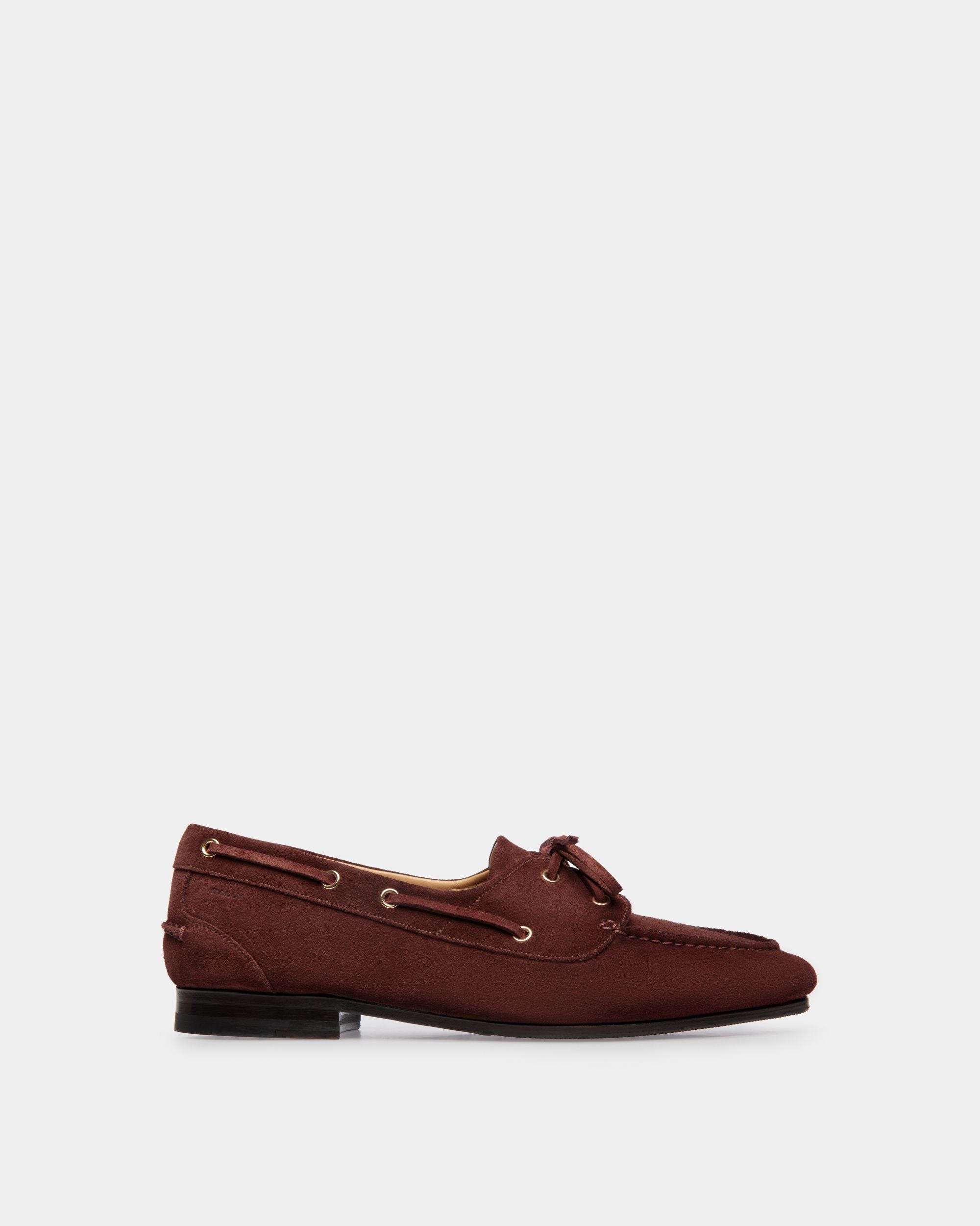 Bally Global - Plume Moccasin in Chestnut Brown Suede - Brown