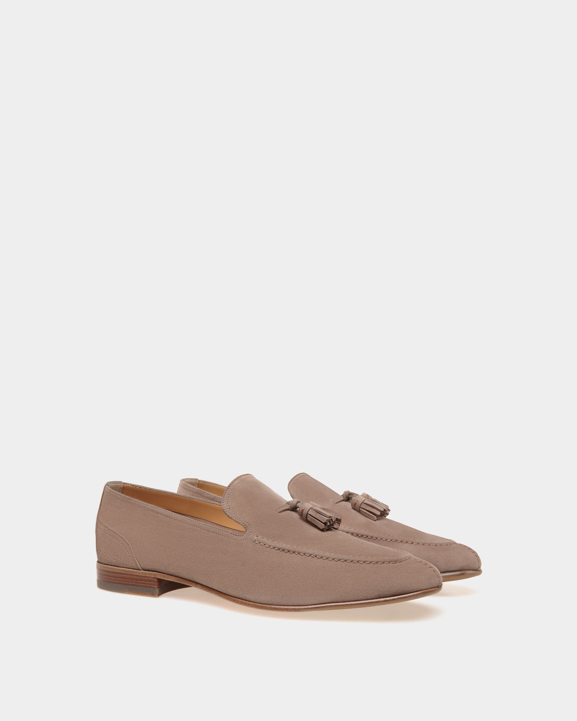 Bally Global - Suisse Loafer in Suede - Beige