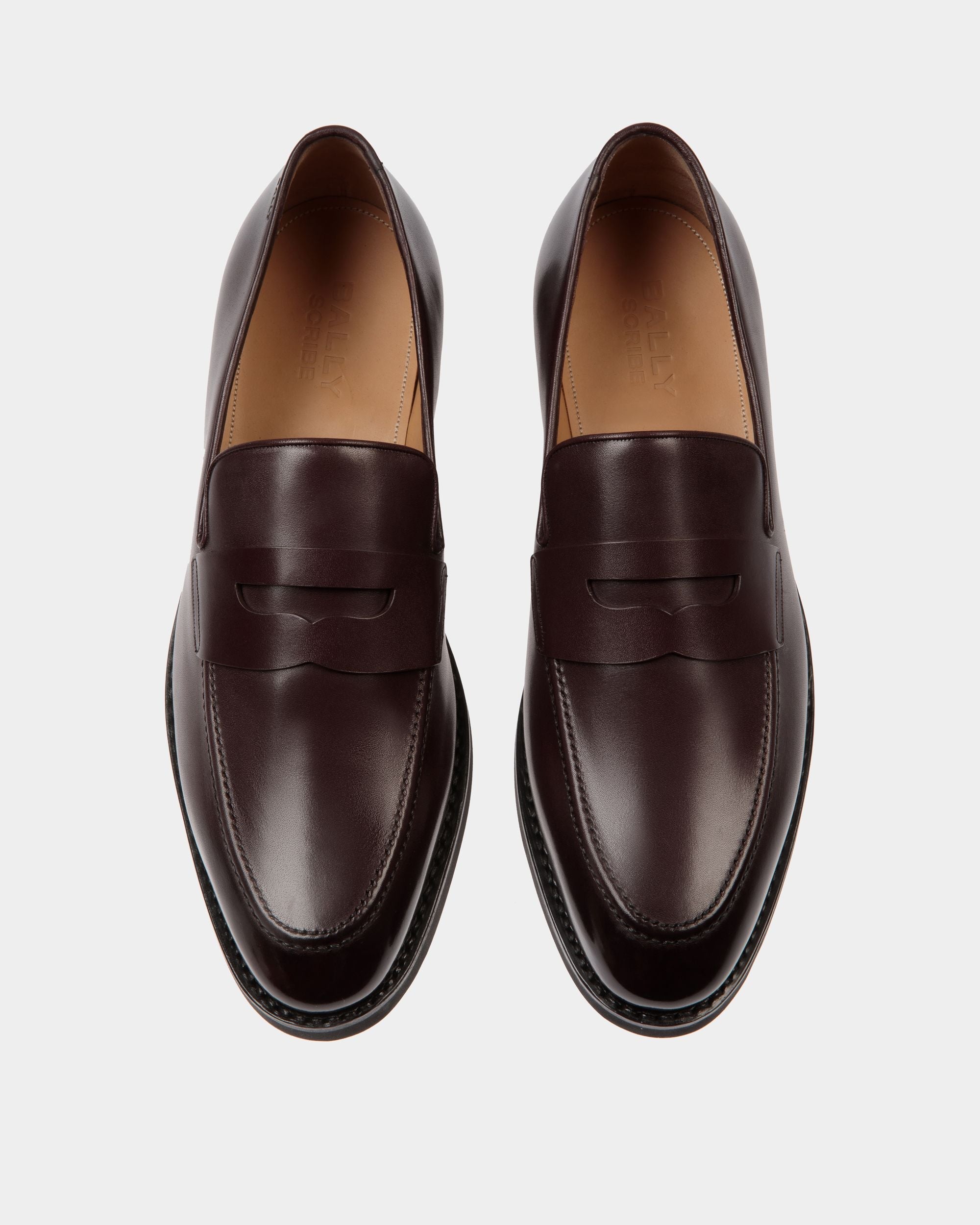 Bally Global - Scribe Un Loafer in Deep Burgundy Leather - Burgundy
