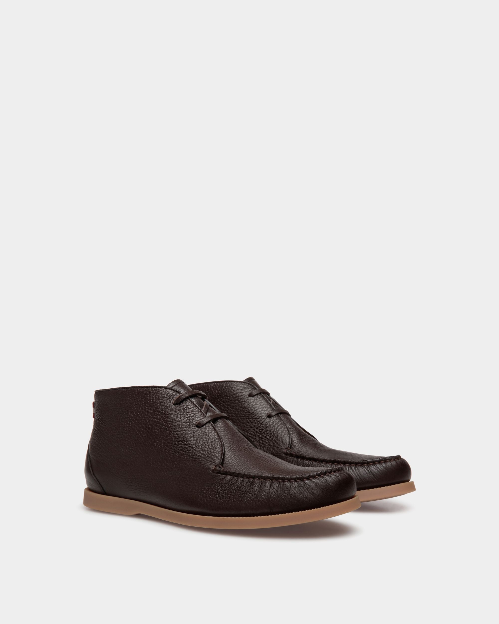 Bally Global - Nelson Bootie In Ebano Deer Leather - Brown