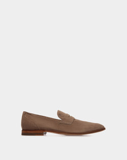 Westminster Loafer In Taupe Suede Leather