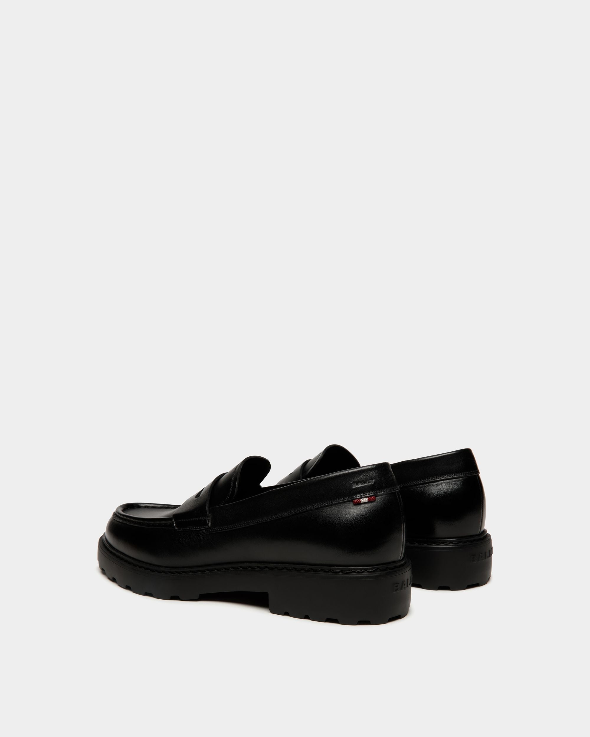 Bally Global - Mocassin Gusto En Cuir Noir - Noir
