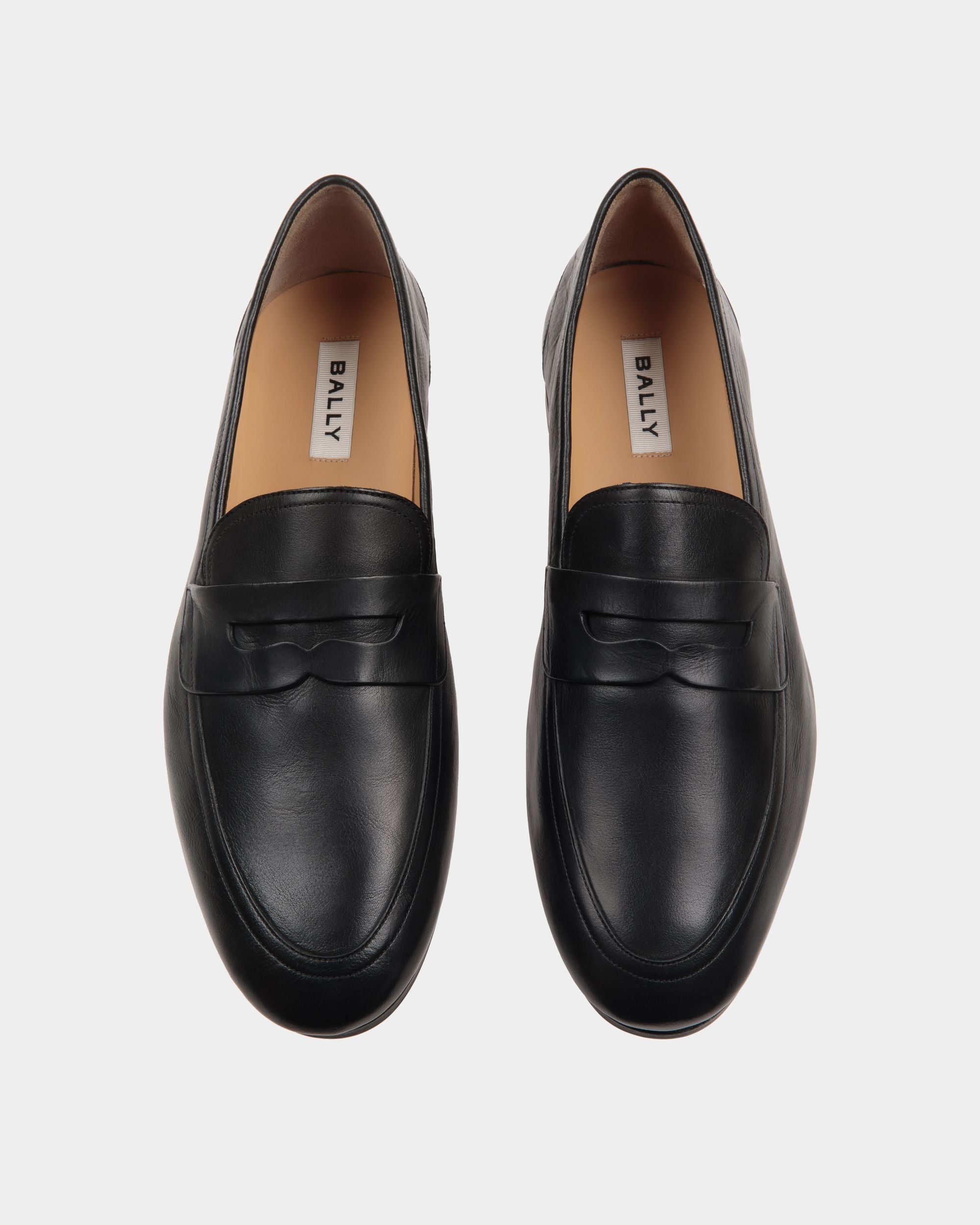 Bally Global - Mocasín Plume De Piel Negra - Negro