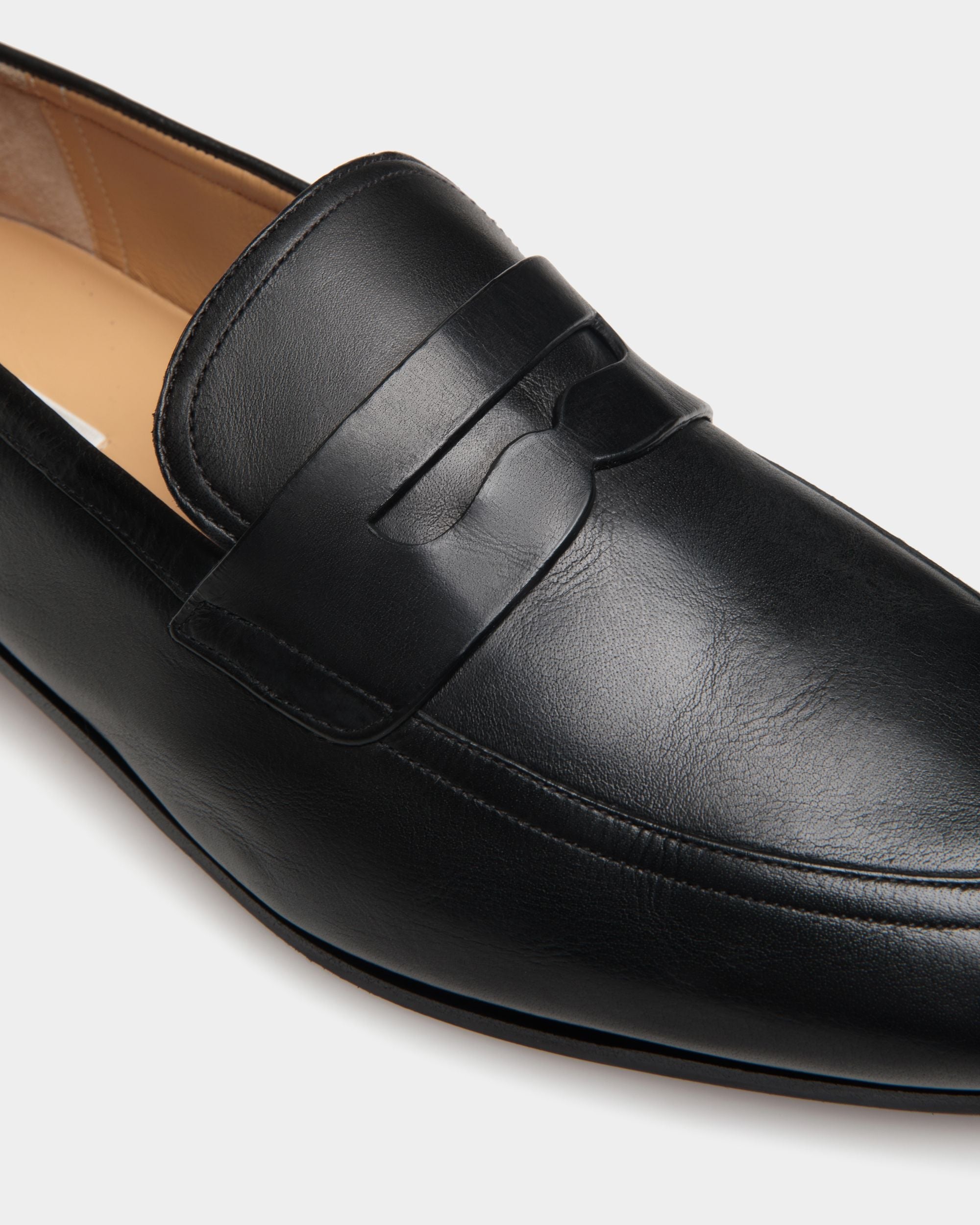 Bally Global - Mocasín Plume De Piel Negra - Negro