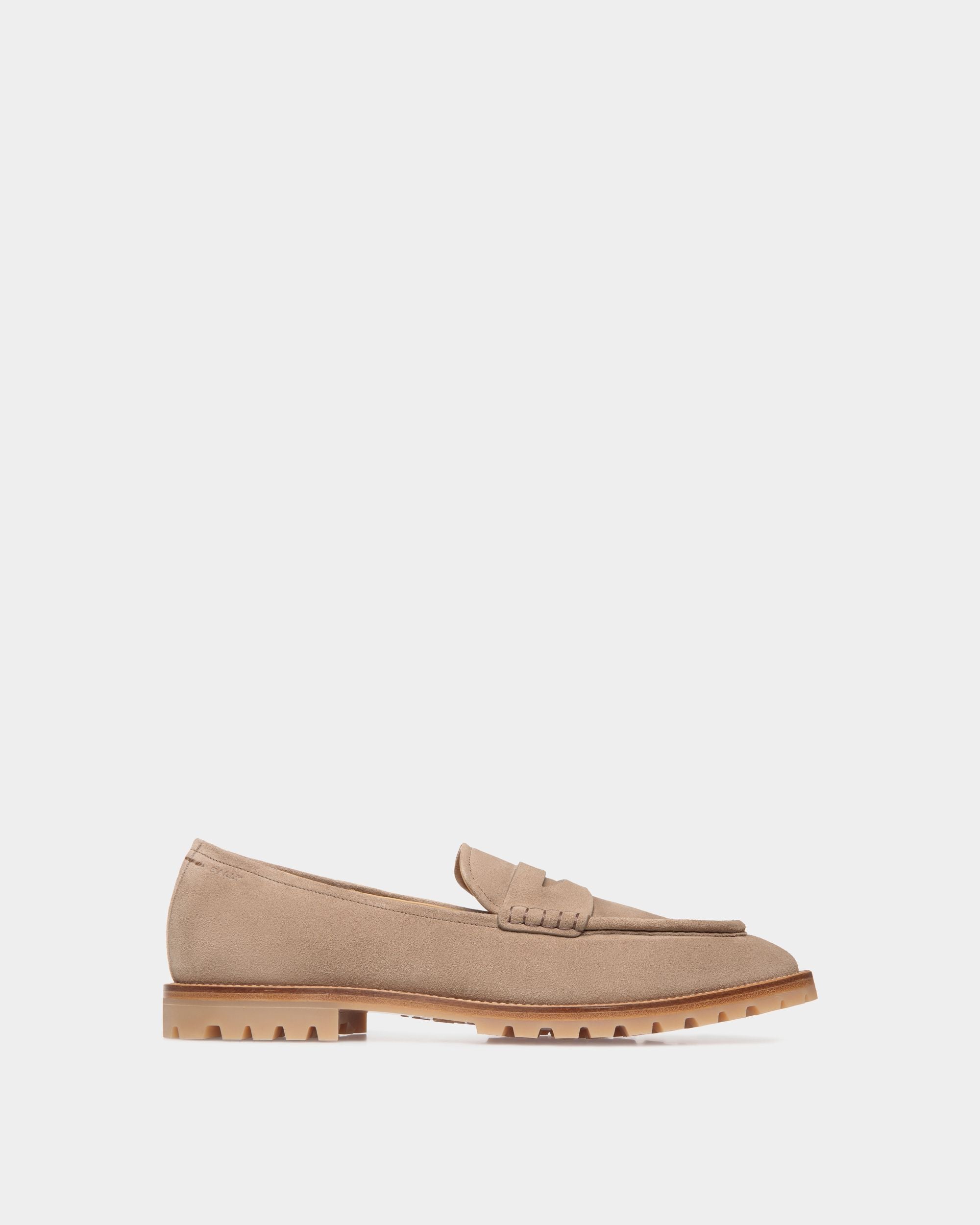 Bally Global - Solaria Loafer in Taupe Suede - Brown