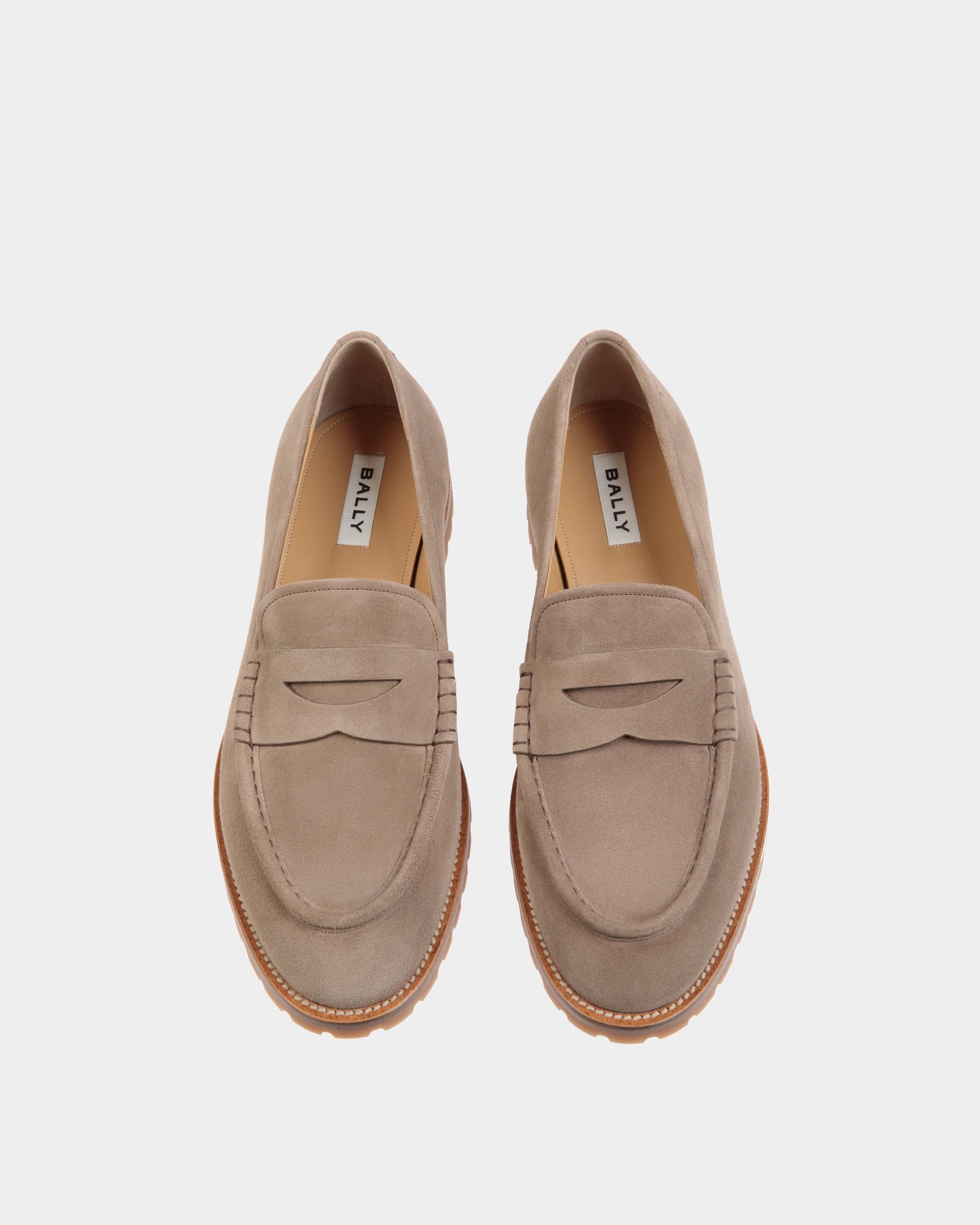 Bally Global - Solaria Loafer in Taupe Suede - Brown