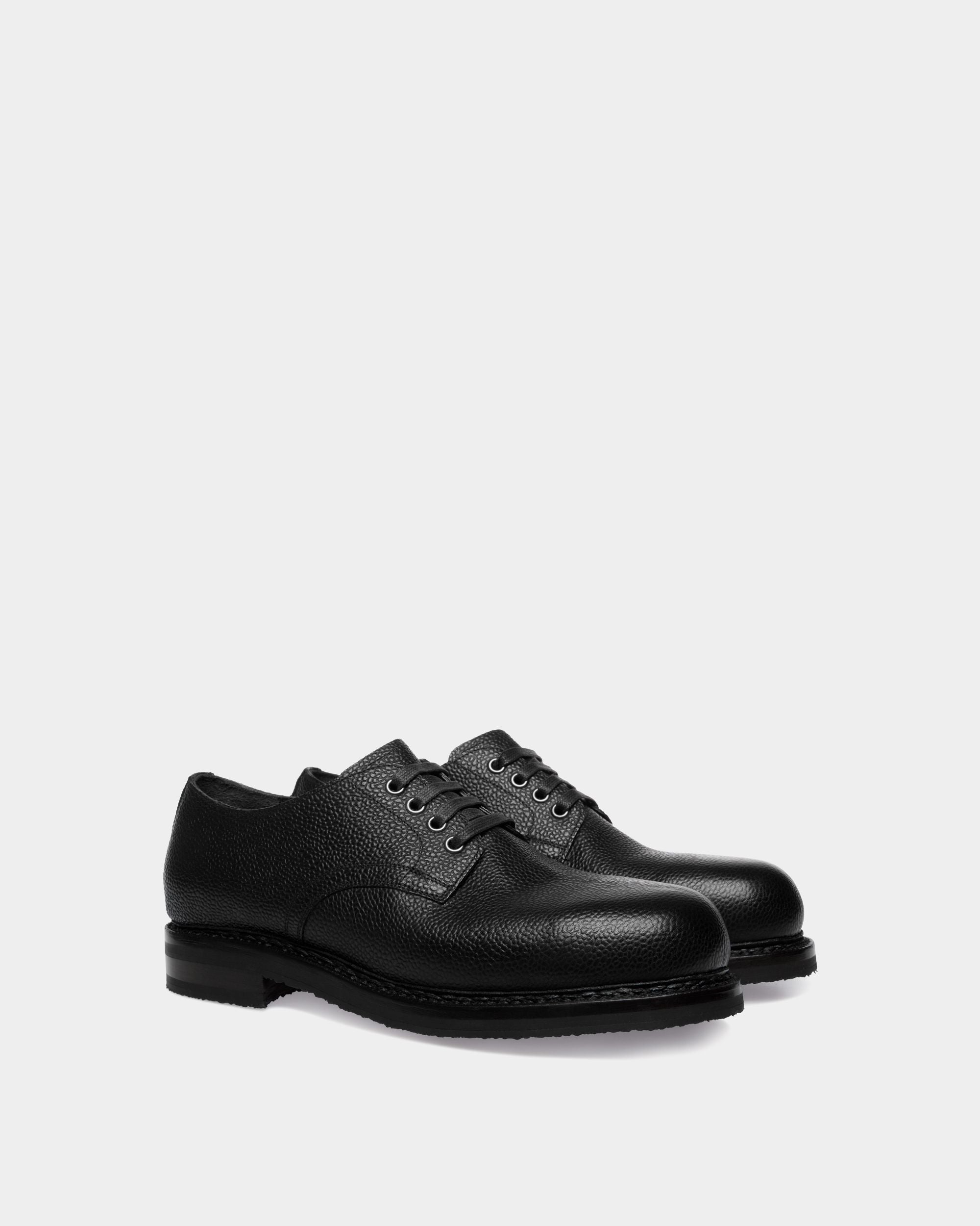 Bally Global - Norwelt Derby In Black Grained Leather - Black