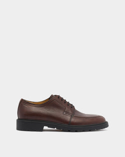 Eduard Derby in Brown Grained Leather
