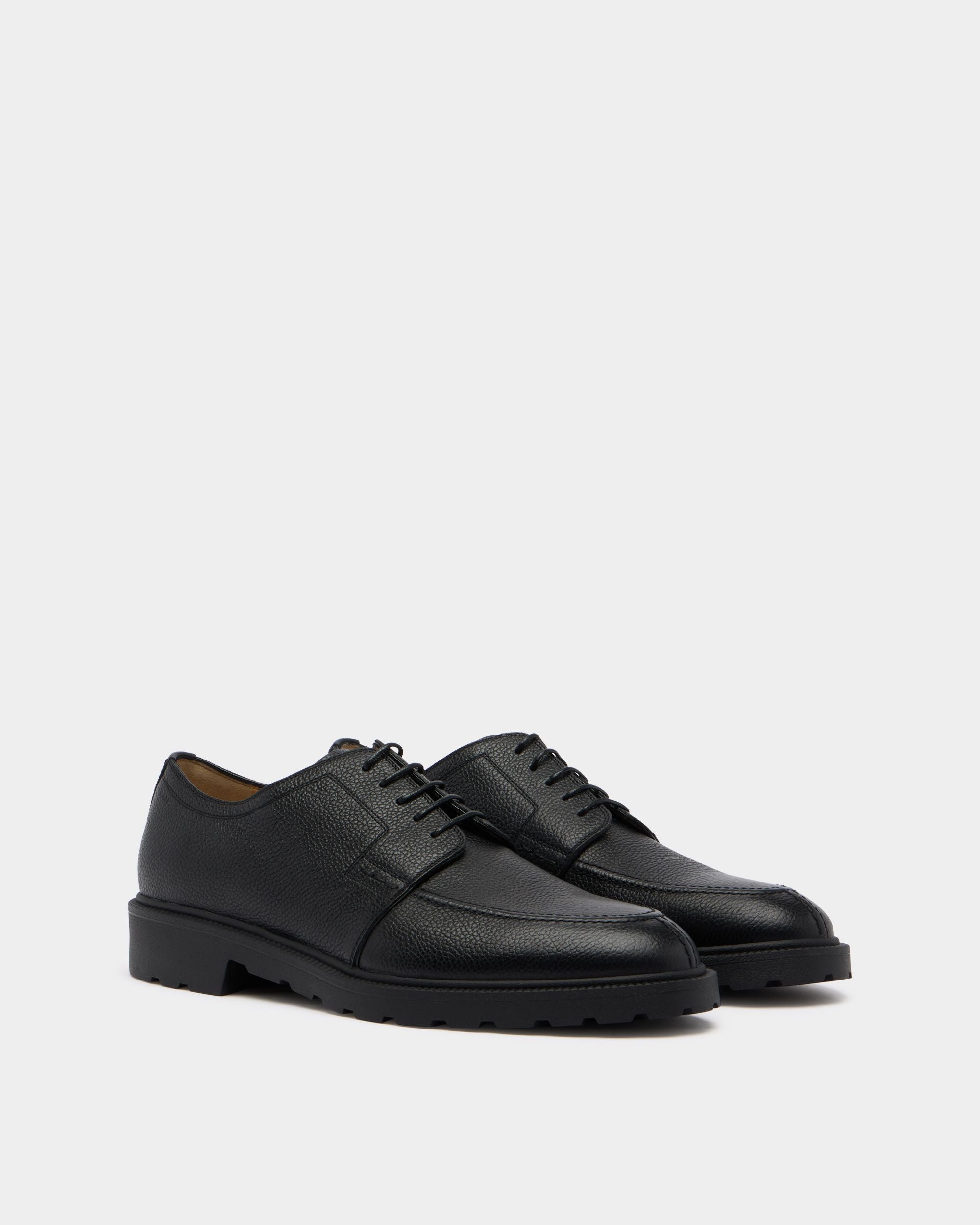 Bally Global - Eduard Derby in Black Grained Leather - Black