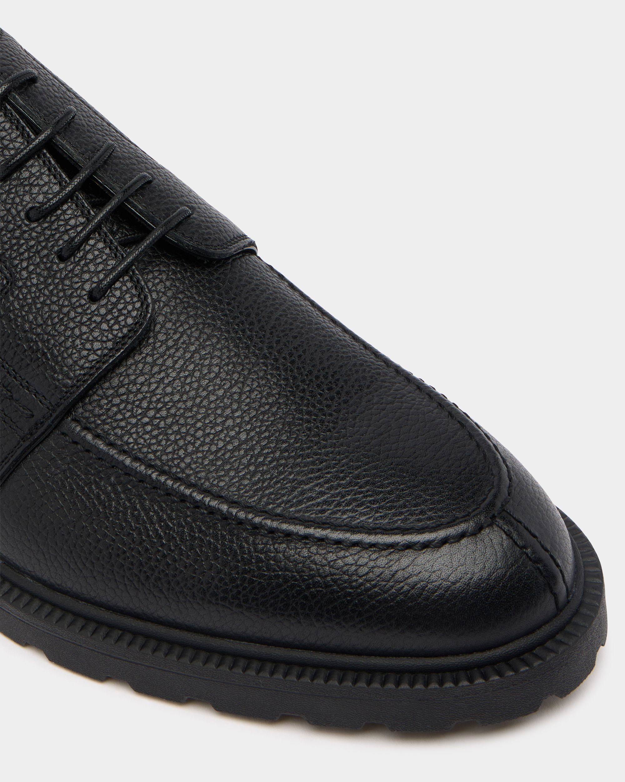 Bally Global - Eduard Derby in Black Grained Leather - Black