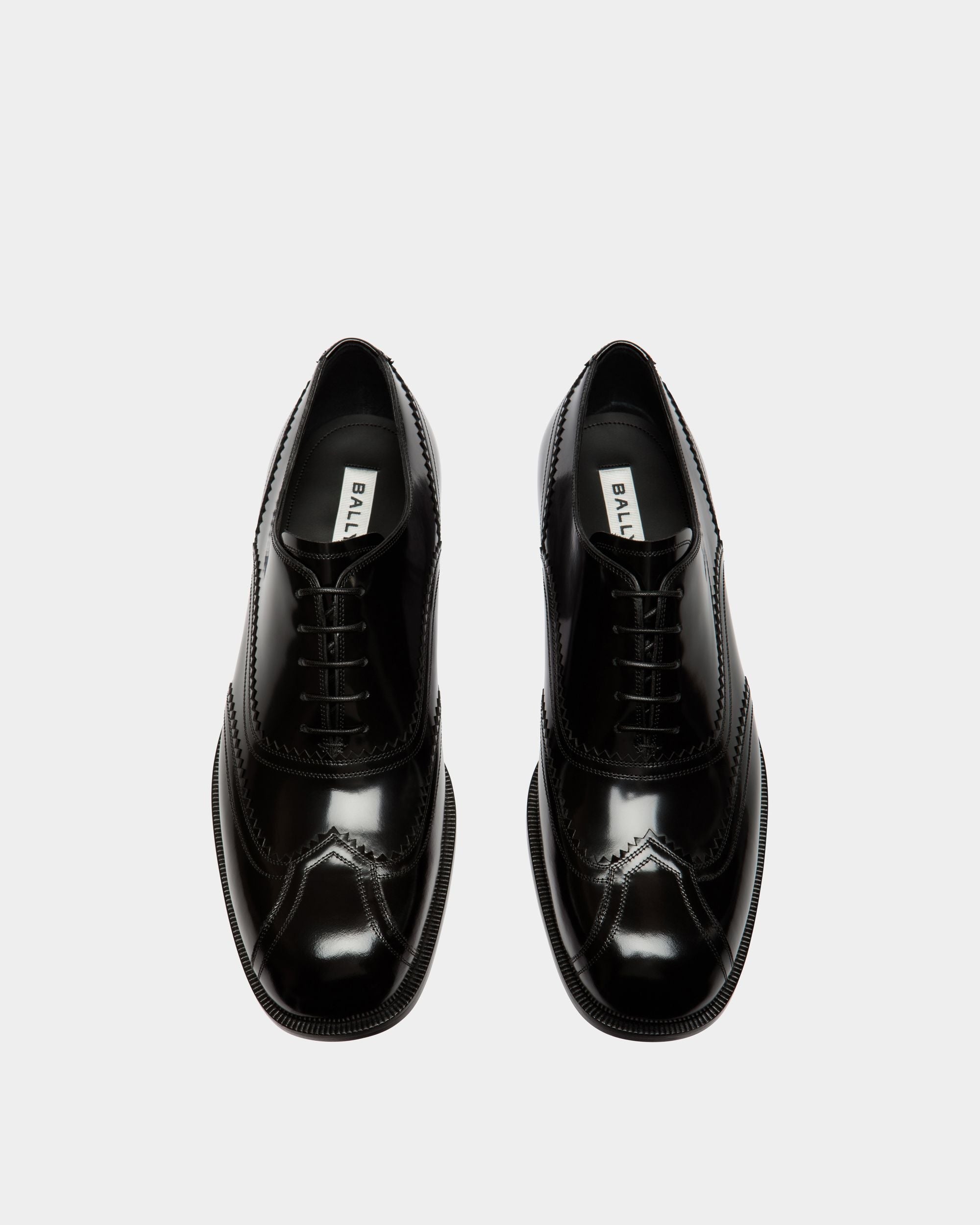 Bally Global - Spiegel Oxford in Black Leather - Negro