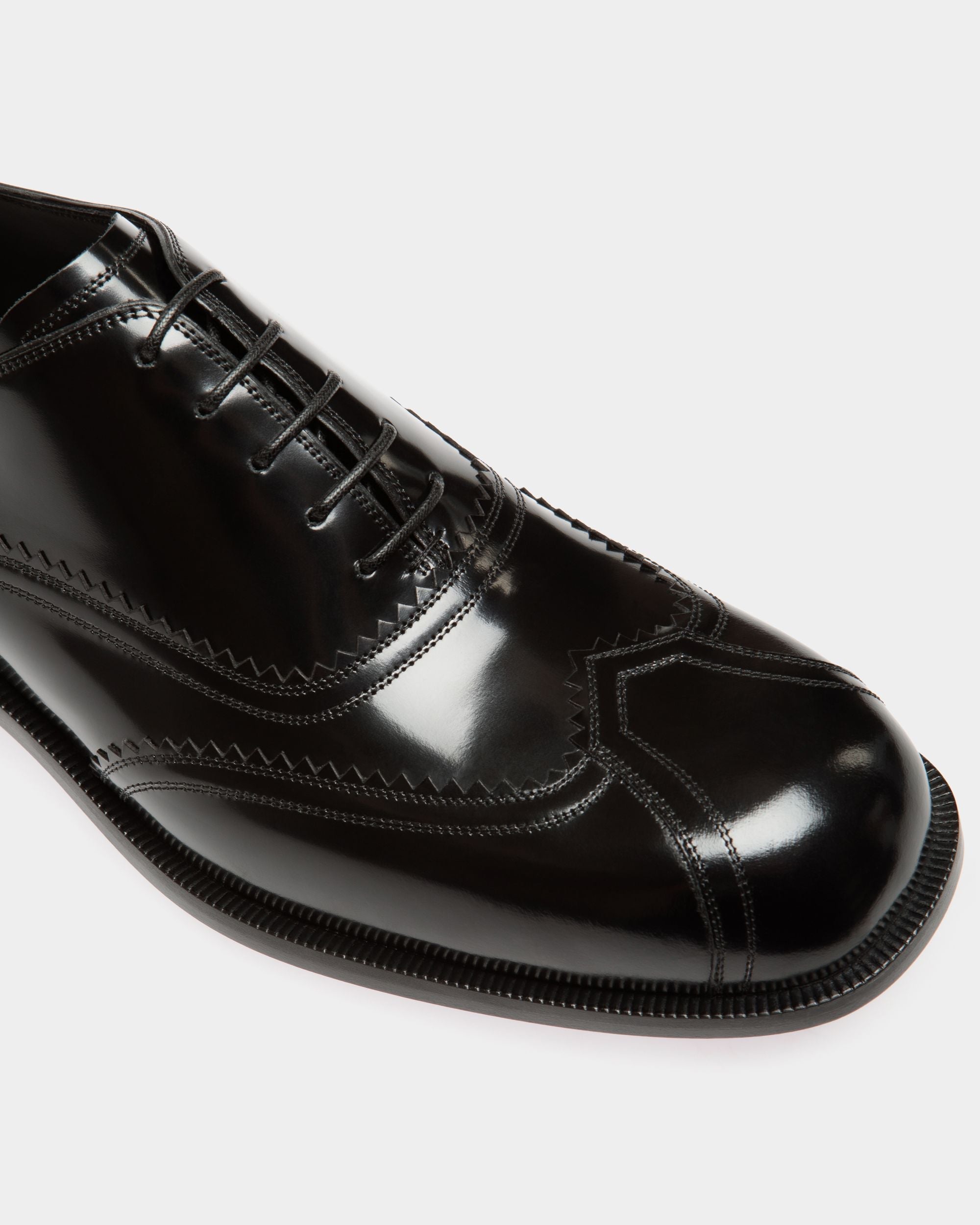 Bally Global - Spiegel Oxford in Black Leather - Negro