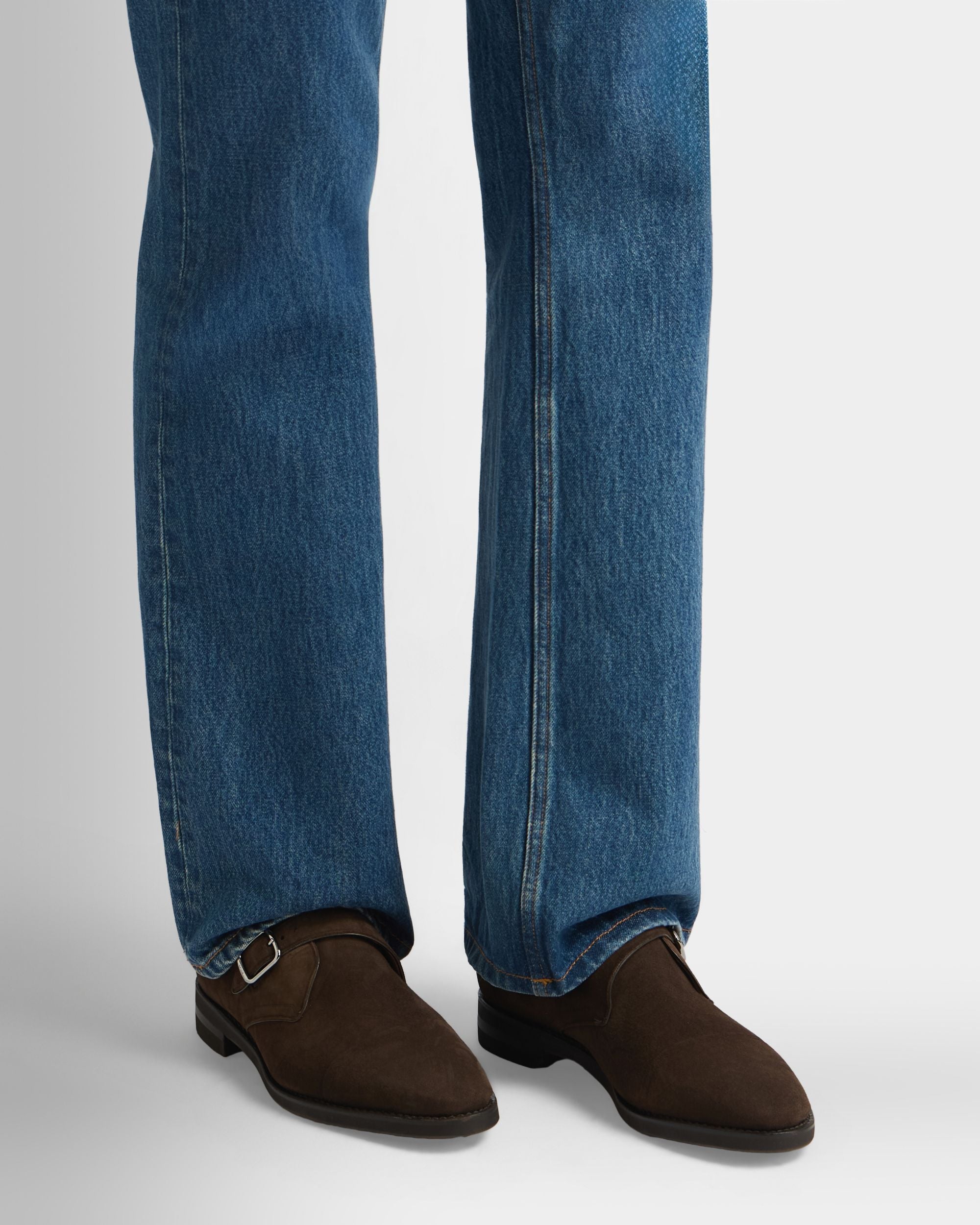 Bally Global - Scribe Un Monk in Ebano Suede - Brown