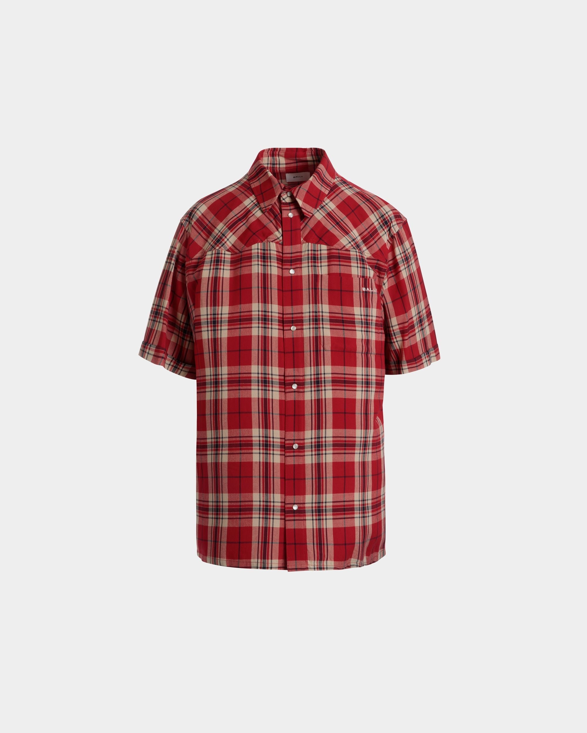 Bally Global - Plaid Shirt in Red Viscose - Red