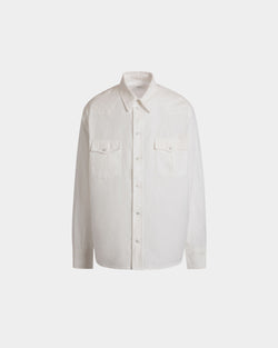 Shirt in White Denim