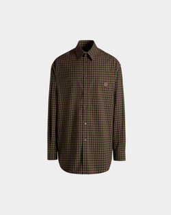 Long Sleeve Shirt With Check Pattern In Multicolor Cotton