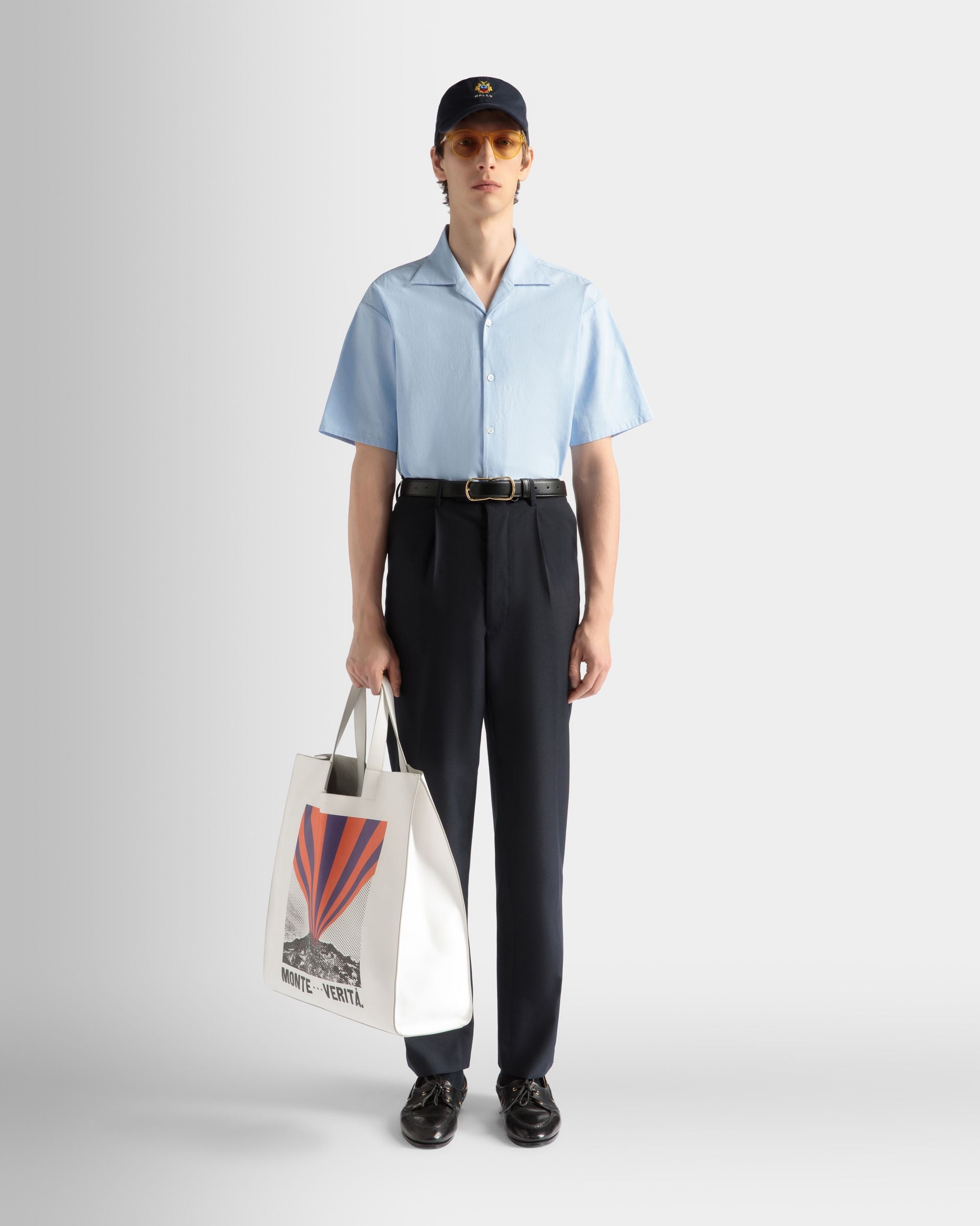 Bally Global - Shirt In Light Blue Cotton - Blue