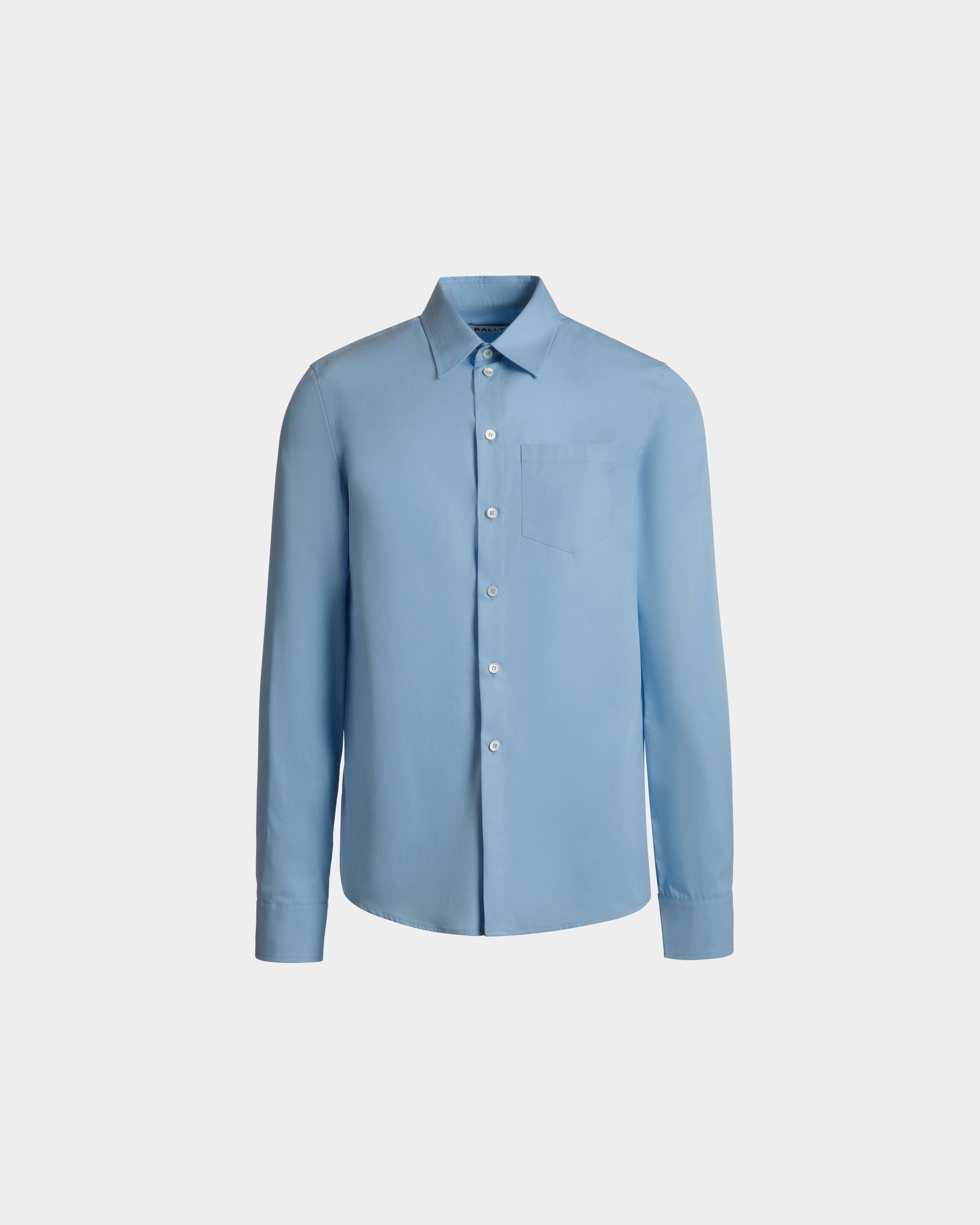 Bally Global - Chemise À Manches Longues En Coton Light Blue - Bleu