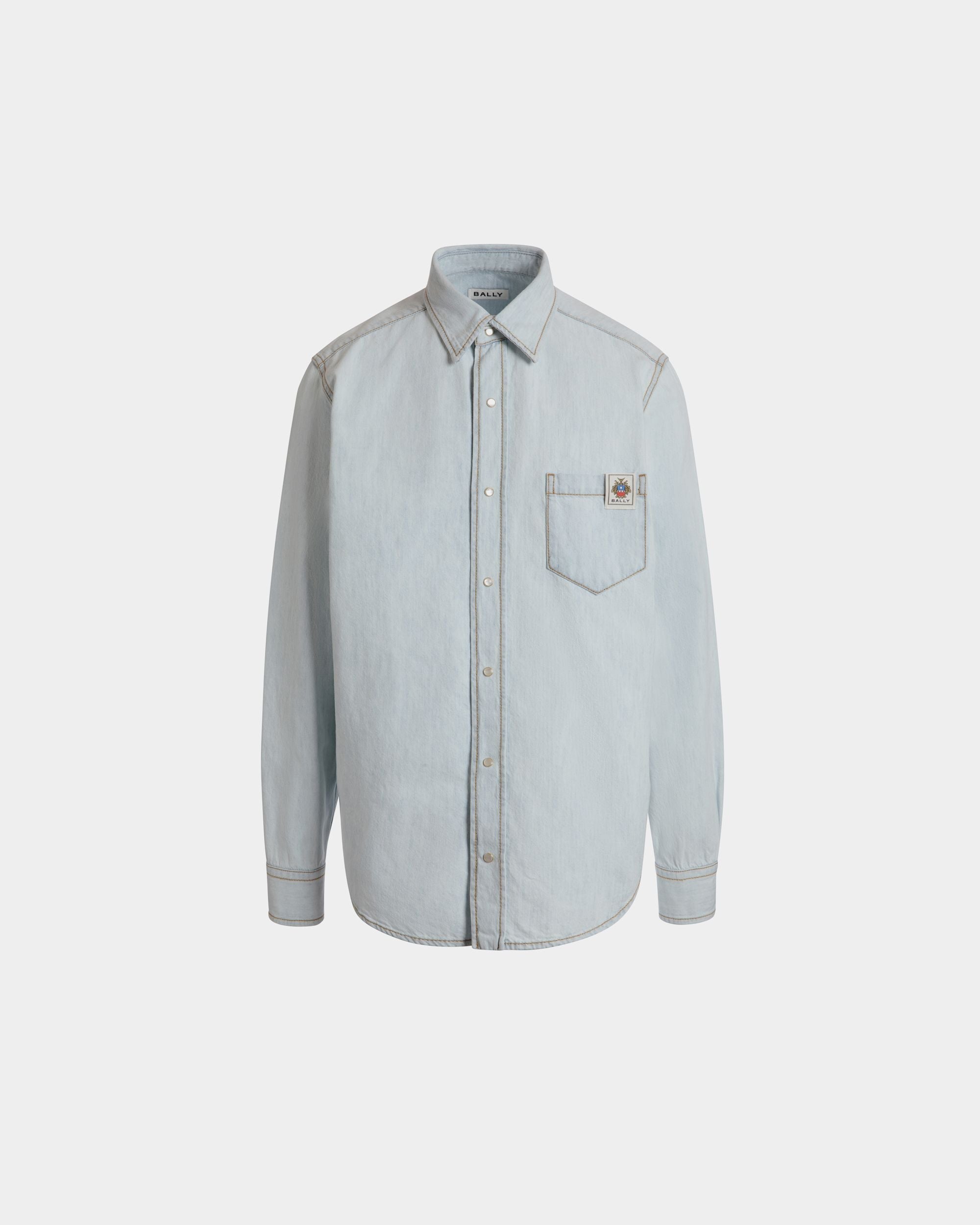 Bally Global - Long Sleeve Shirt in Light Blue Cotton - Blue