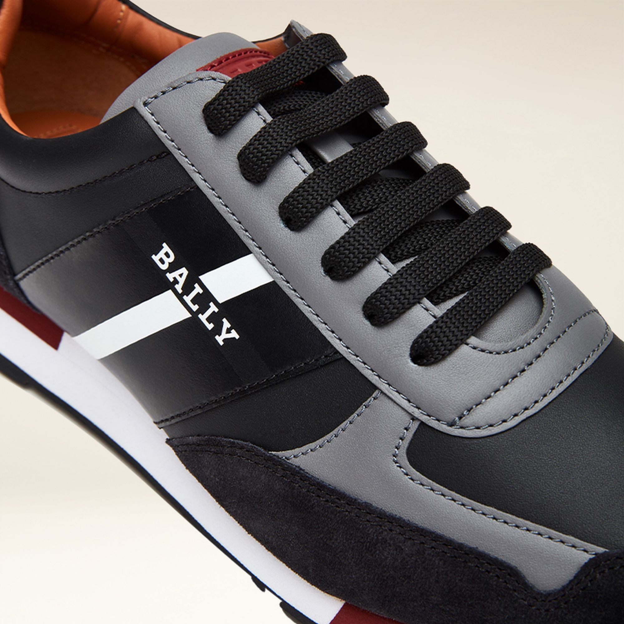 Bally Global - Men's Casual White And Black Sneakers - Black