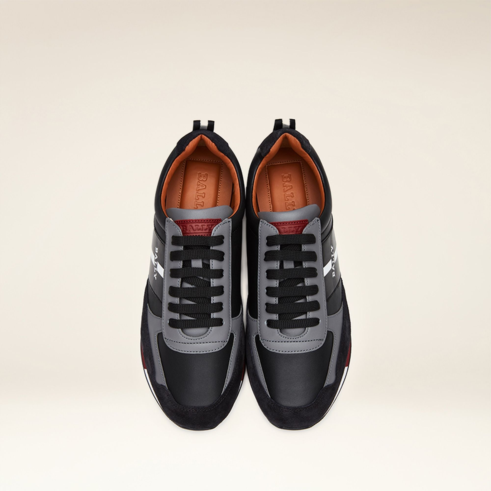 Bally Global - Men's Casual White And Black Sneakers - Black