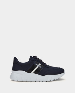 Sneaker in Blue Leather