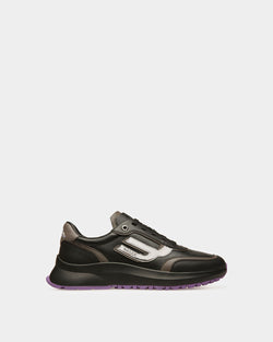 Demmy Zapatillas De Piel En Negro Y Mineral Oscuro