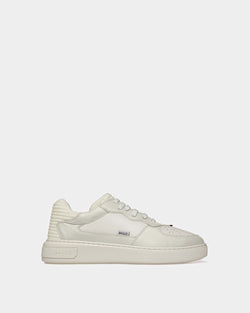 Mark Leather And Fabric Sneakers In White