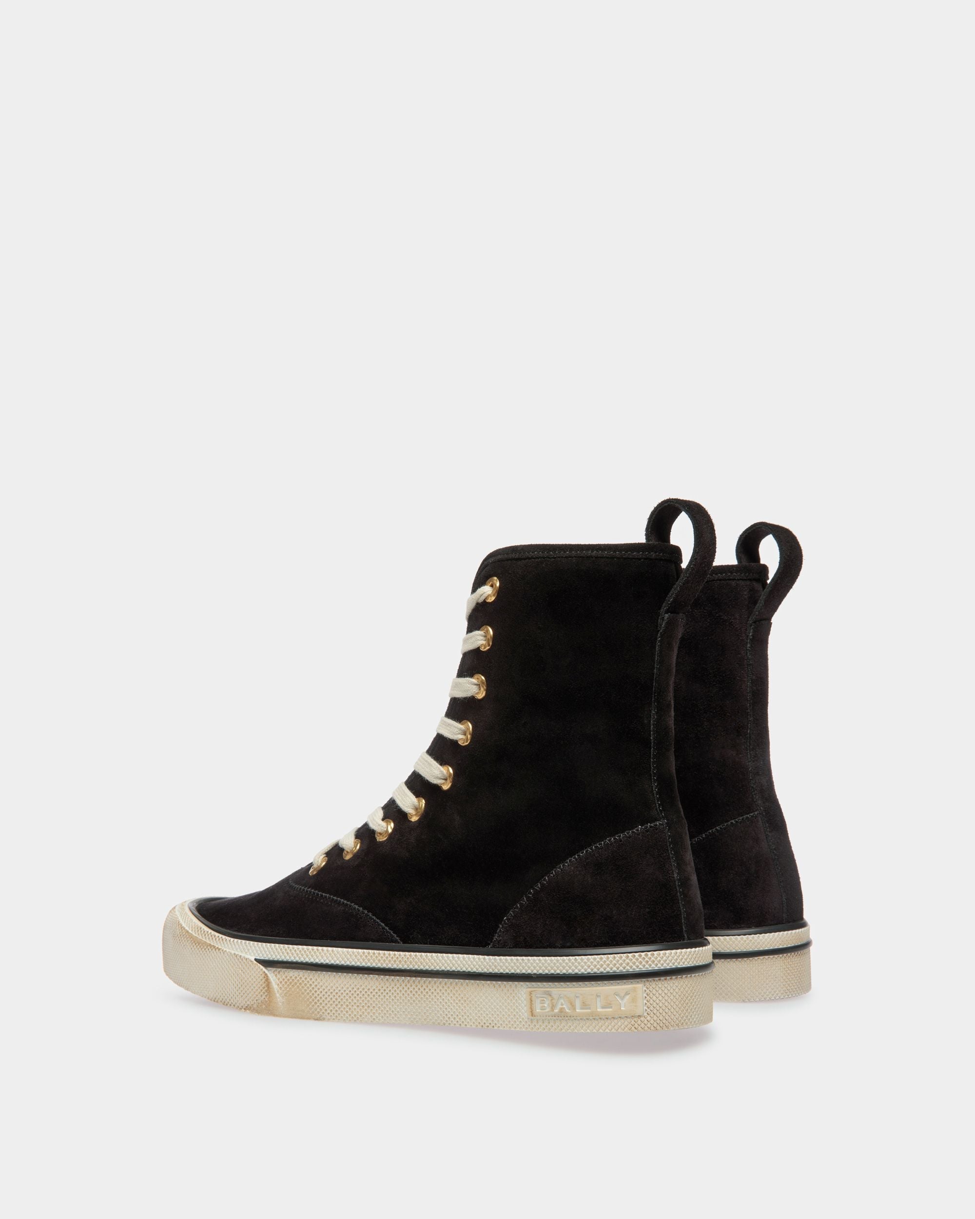 Bally Global - Santa Ana High Top Sneakers In Black Suede - Negro