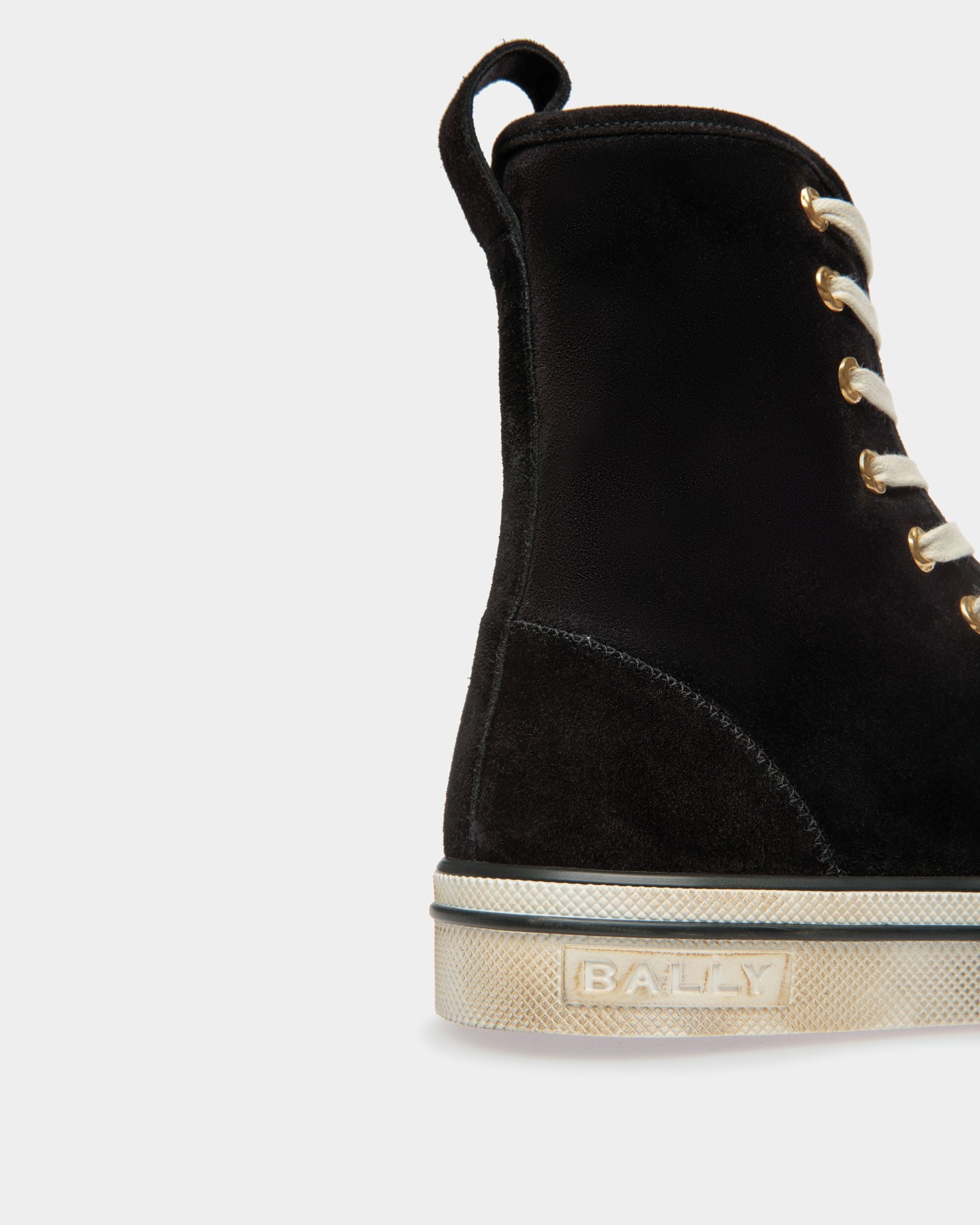 Bally Global - Santa Ana High Top Sneakers In Black Suede - Negro