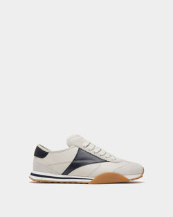 Zapatilla Sussex En Cuero Blanco Y Navy Blue