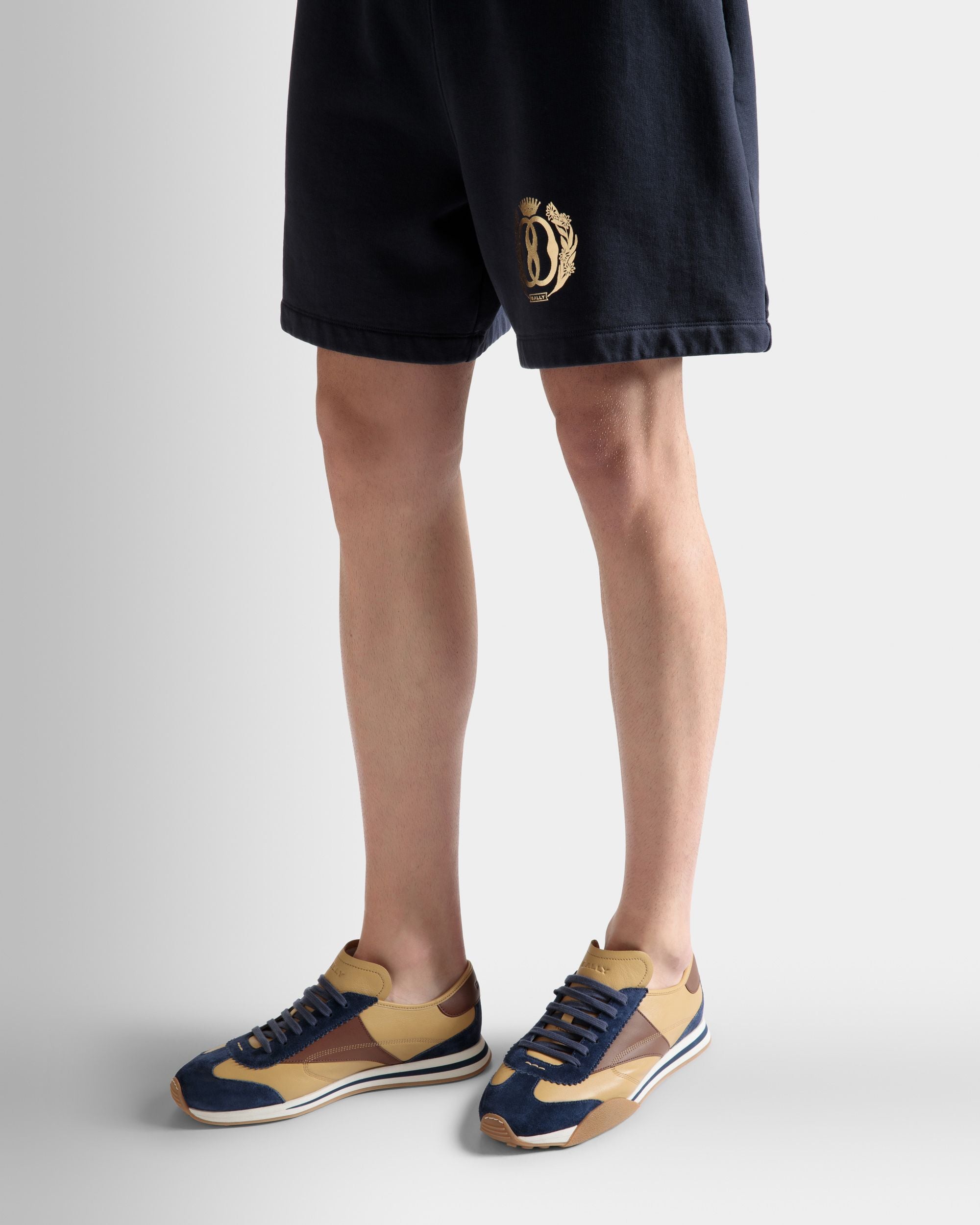 Bally Global - Sussex Sneakers In Marine And Brown Leather - Blue