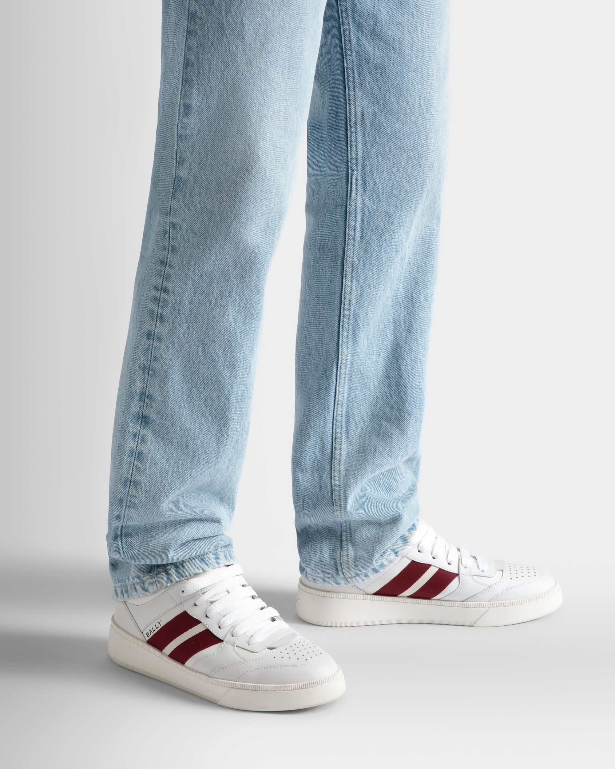 Bally Global - Sneaker Raise En Cuir Blanc - Blanc