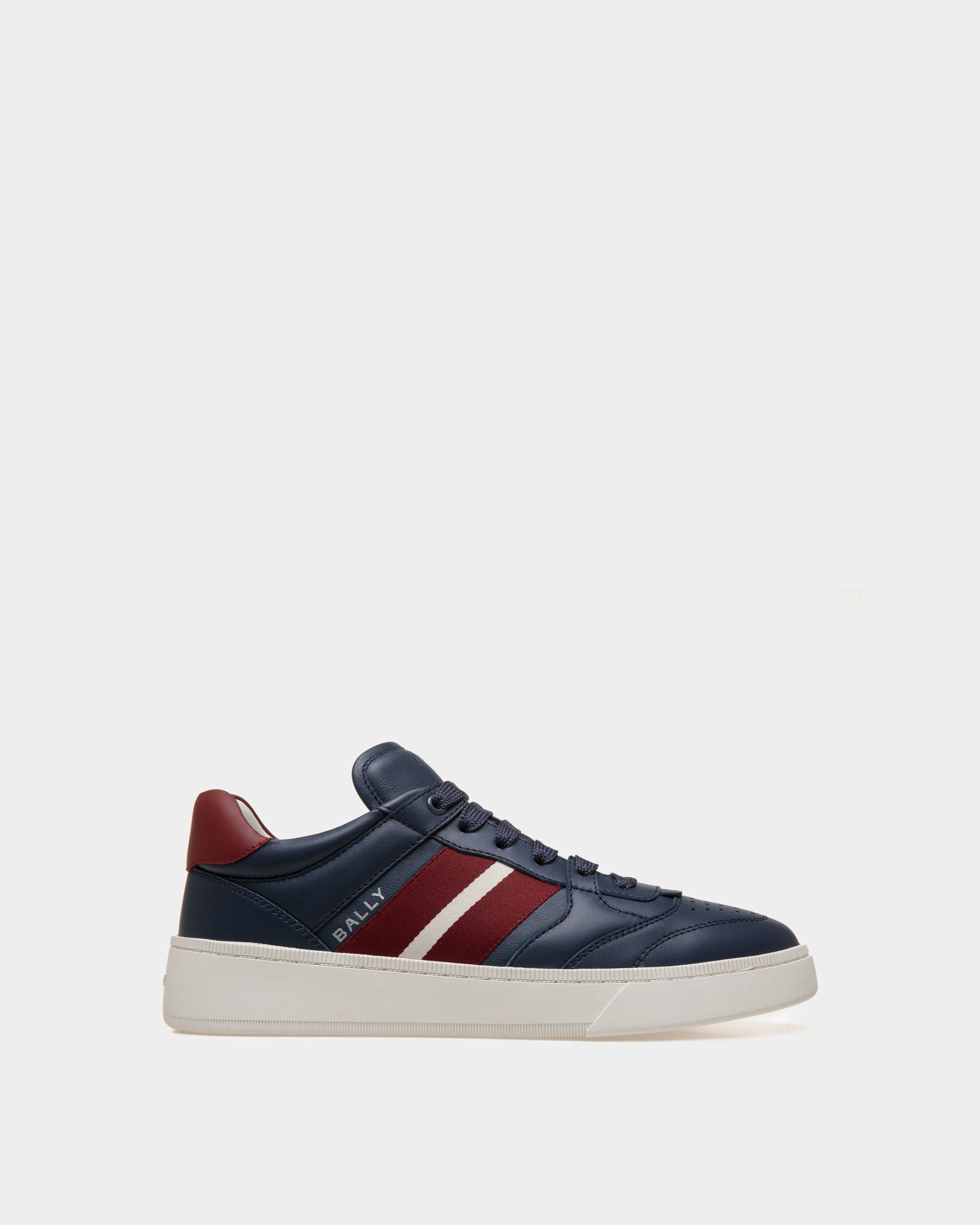 Bally Global - Sneaker Raise En Cuir Bleu - Bleu